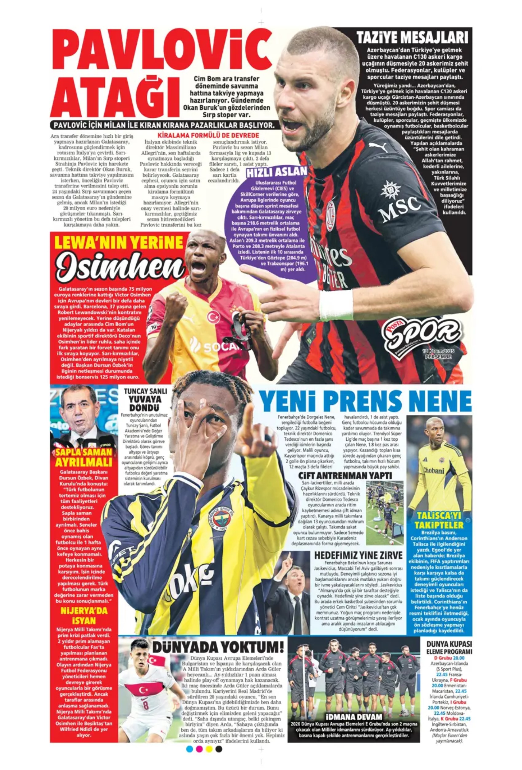 Sporda günün manşetleri... Transferde sıcak saatler: Galatasaray iki yıldız ismi gündemine aldı!