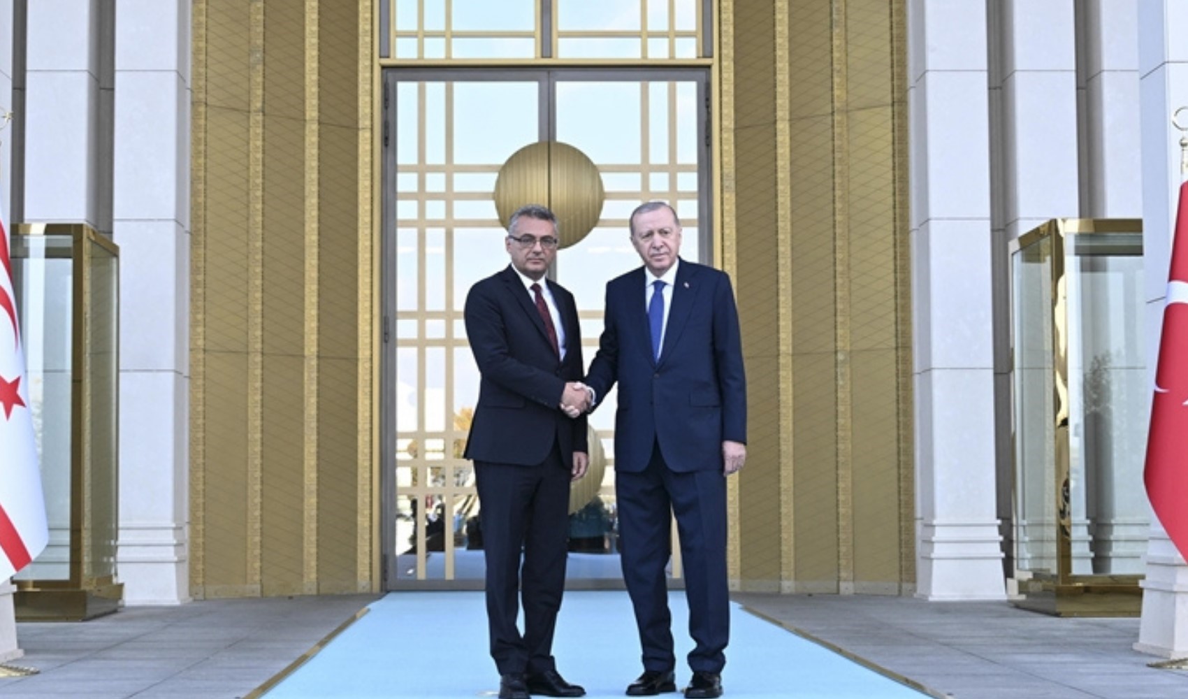 Cumhurbaşkanı Erdoğan, Tufan Erhürman'ı ağırladı