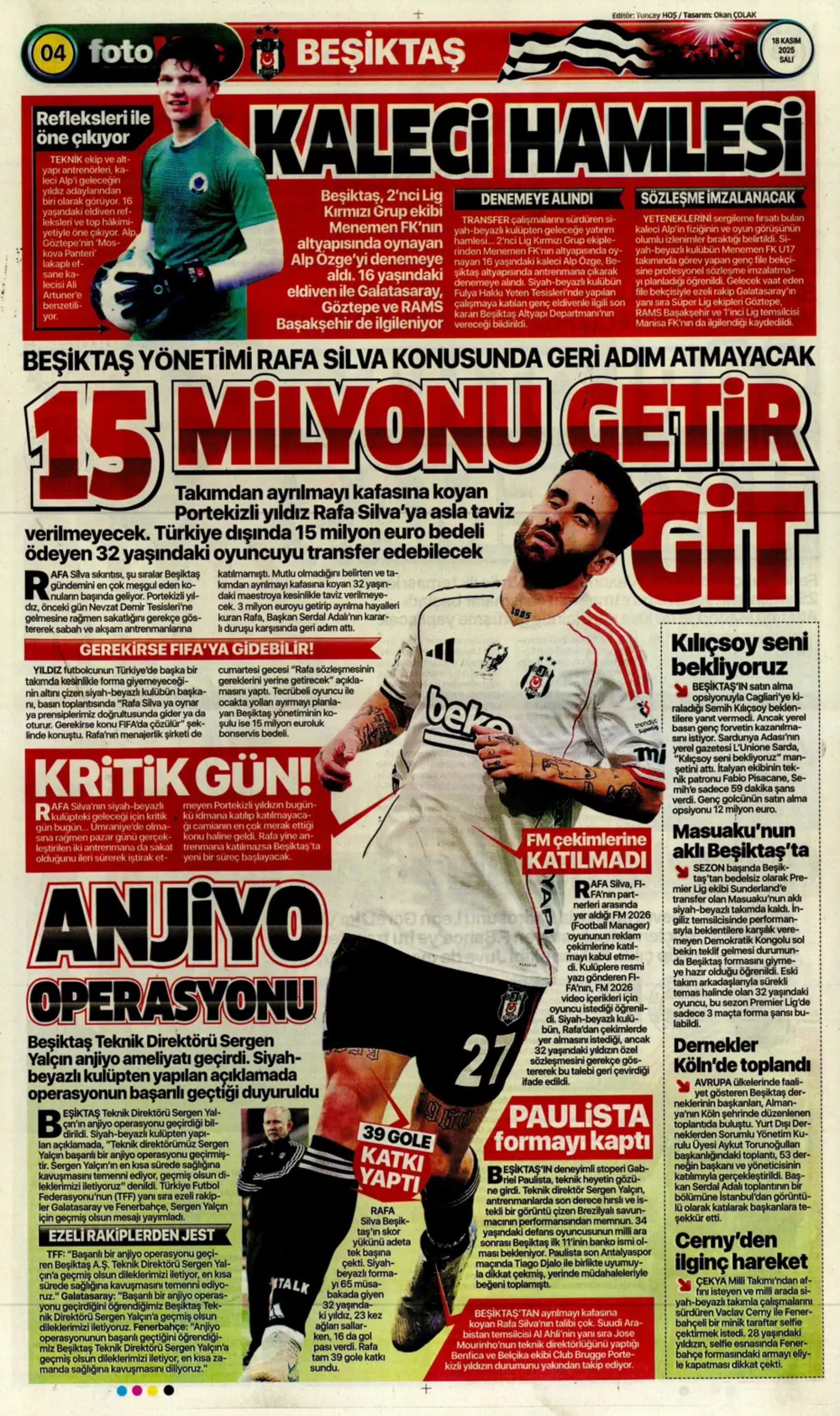 Sporda günün manşetleri: Sörloth'la ilk temas... Lookman yükleniyor!