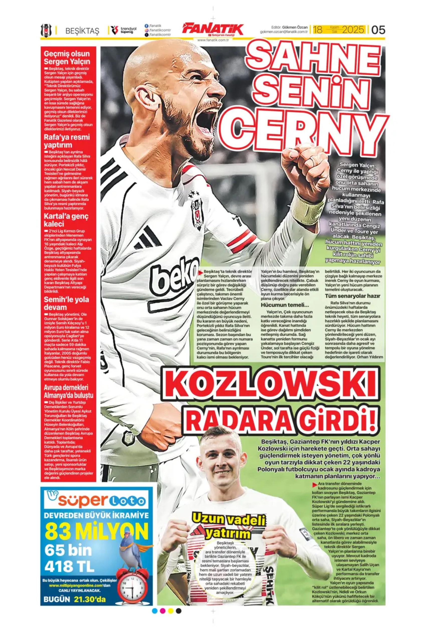 Sporda günün manşetleri: Sörloth'la ilk temas... Lookman yükleniyor!