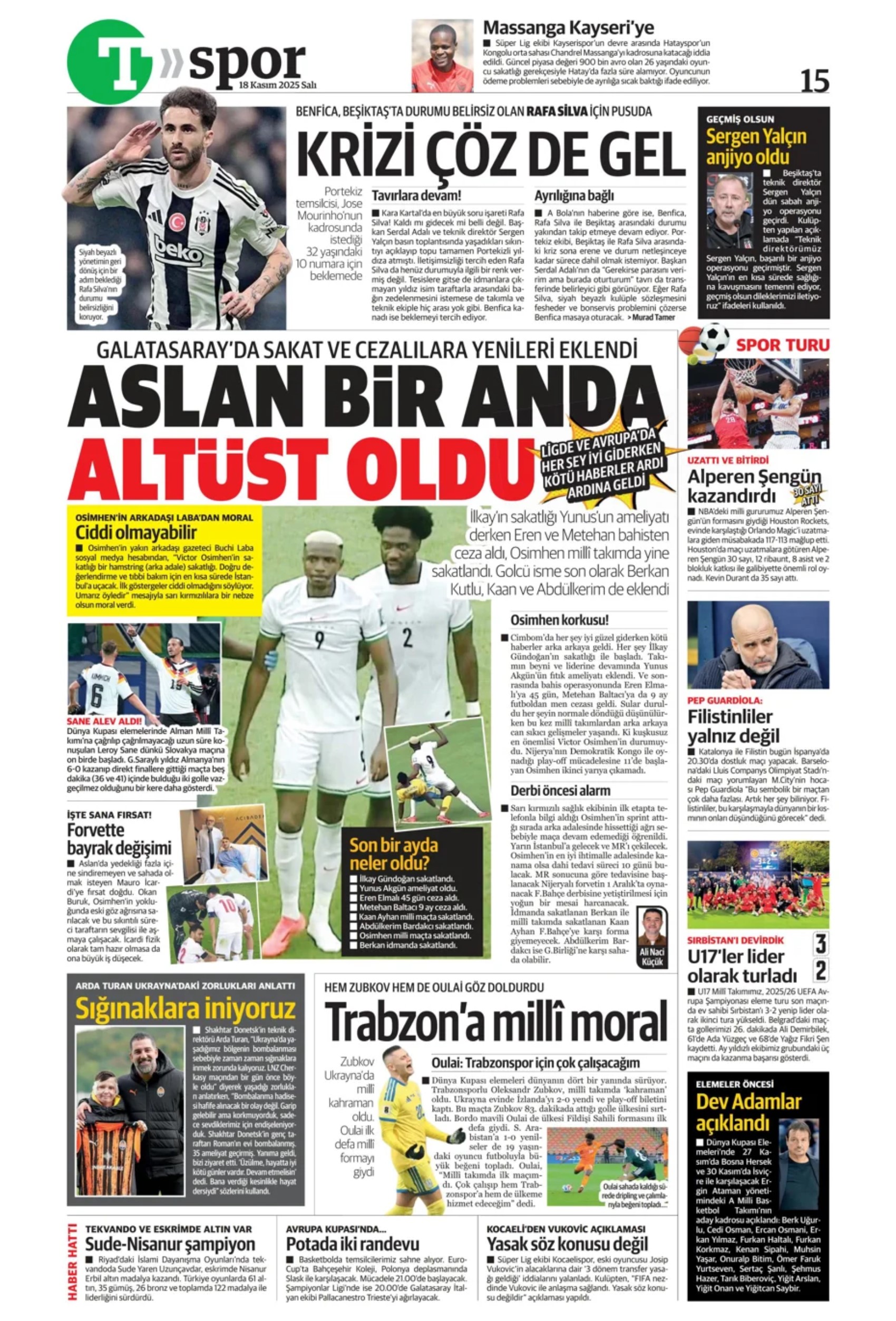 Sporda günün manşetleri: Sörloth'la ilk temas... Lookman yükleniyor!