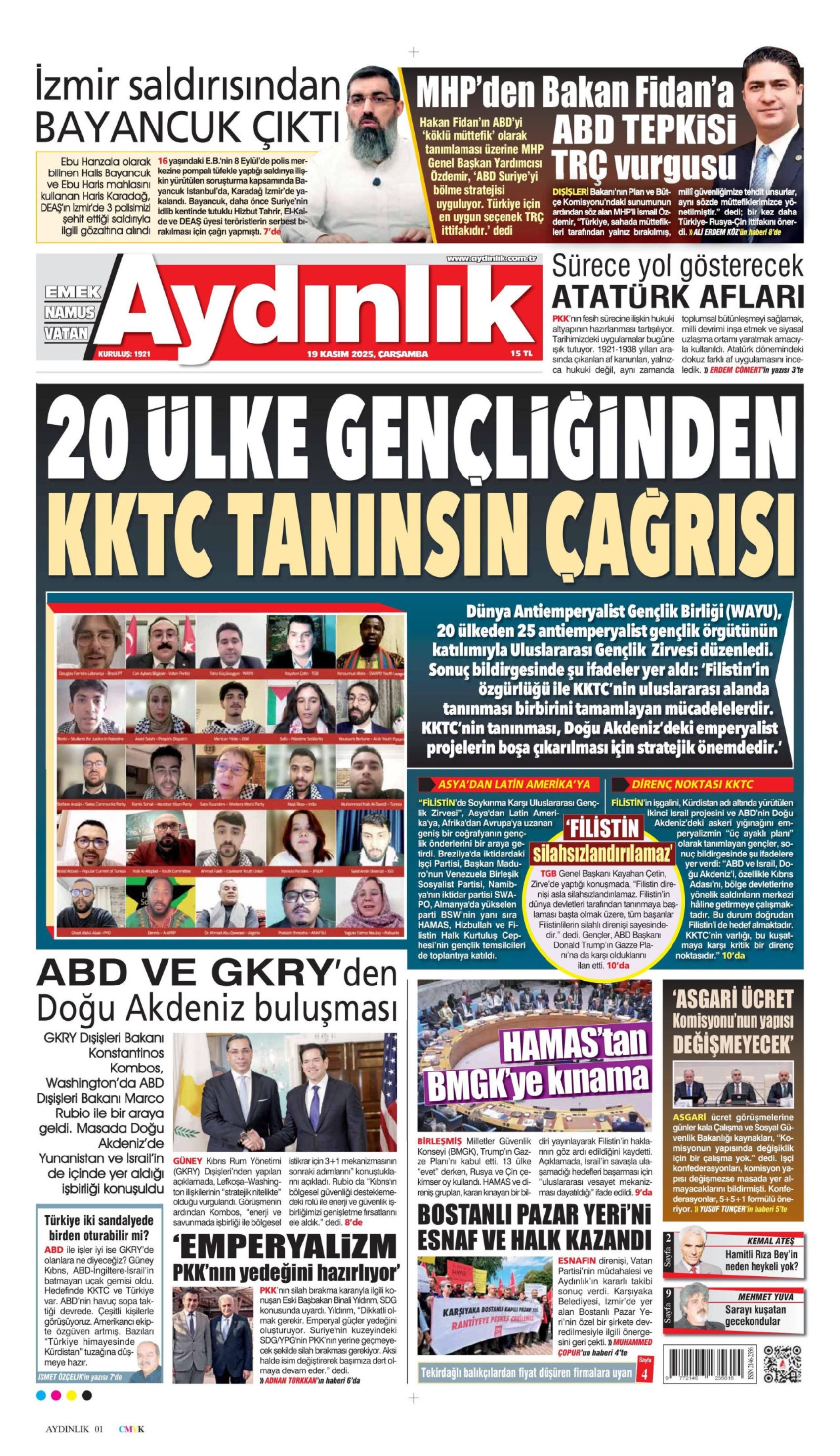19 Kasım 2025 gazete manşetleri: Gazeteler, Bahçeli'nin 'İmralı'ya ben giderim' çıkışını nasıl gördü?