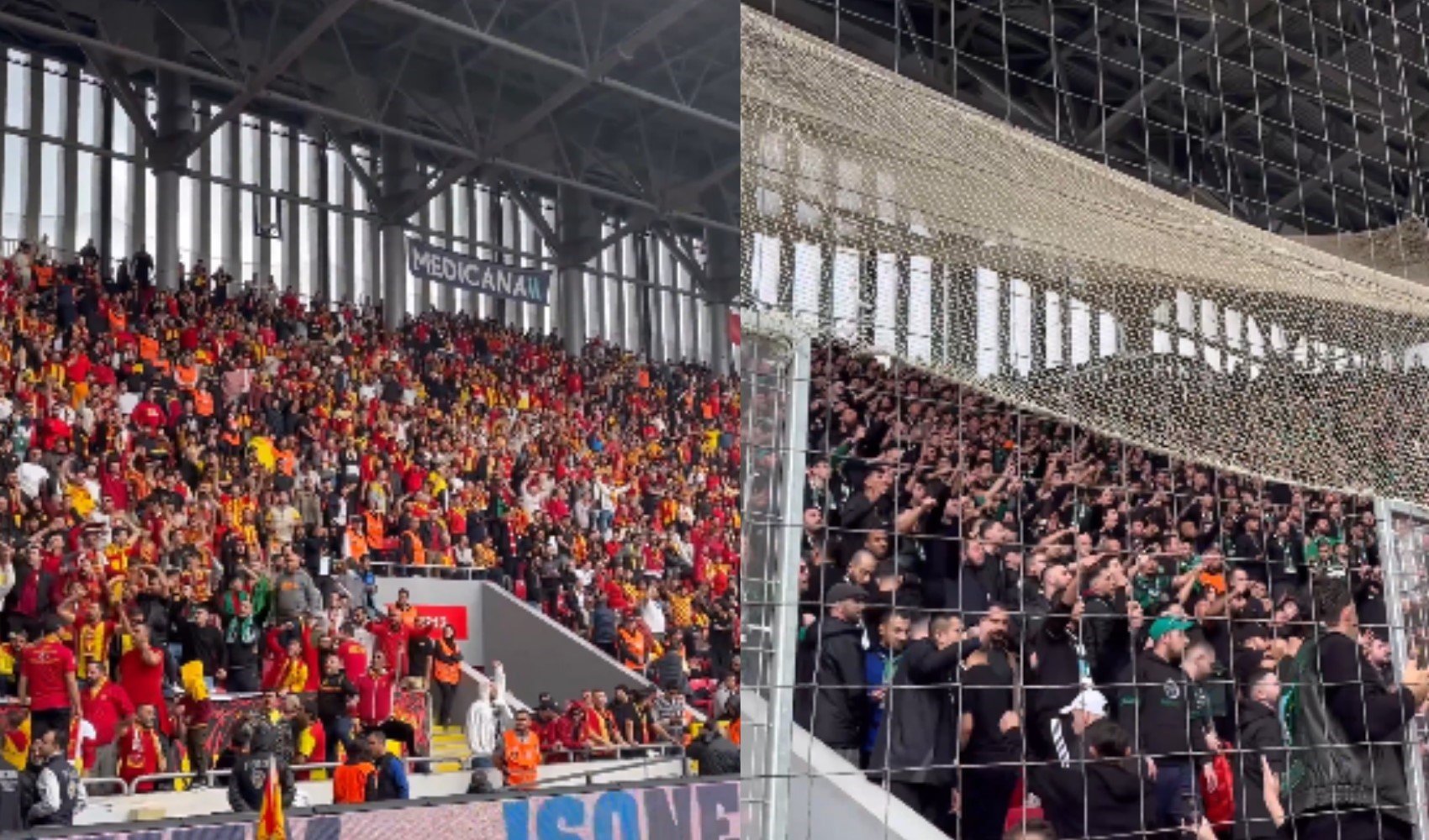 Teröristbaşı Öcalan ile görüşme kararına futbol stadyumlarından da tepki geldi