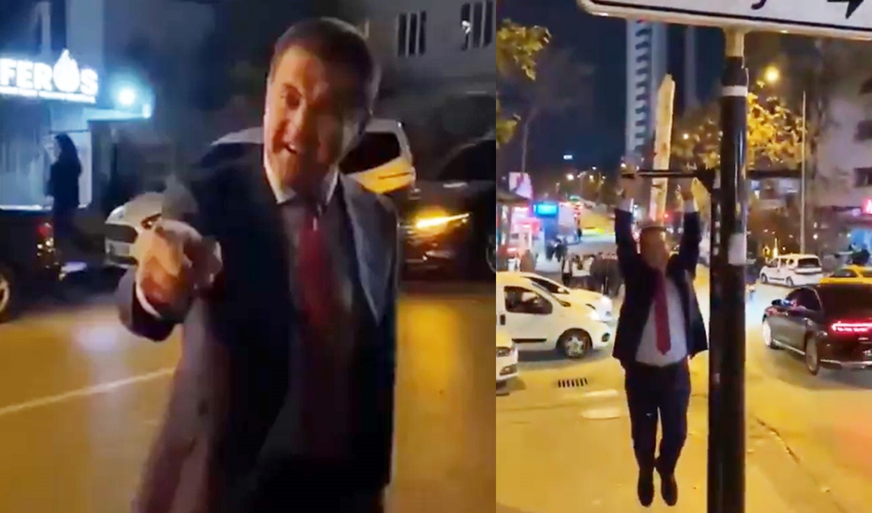 Mustafa Sarıgül, Ankara'nın viral olan tabelasında barfiks çekti