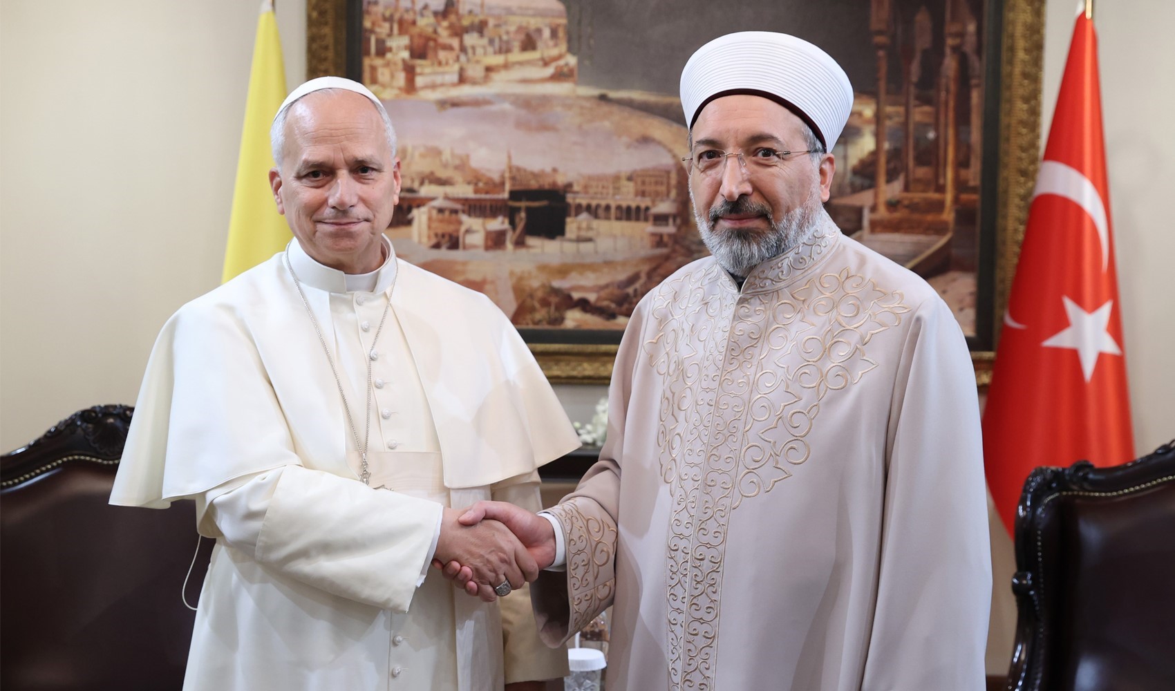 Diyanet İşleri Başkanı Arpaguş, Papa 14. Leo ile görüştü