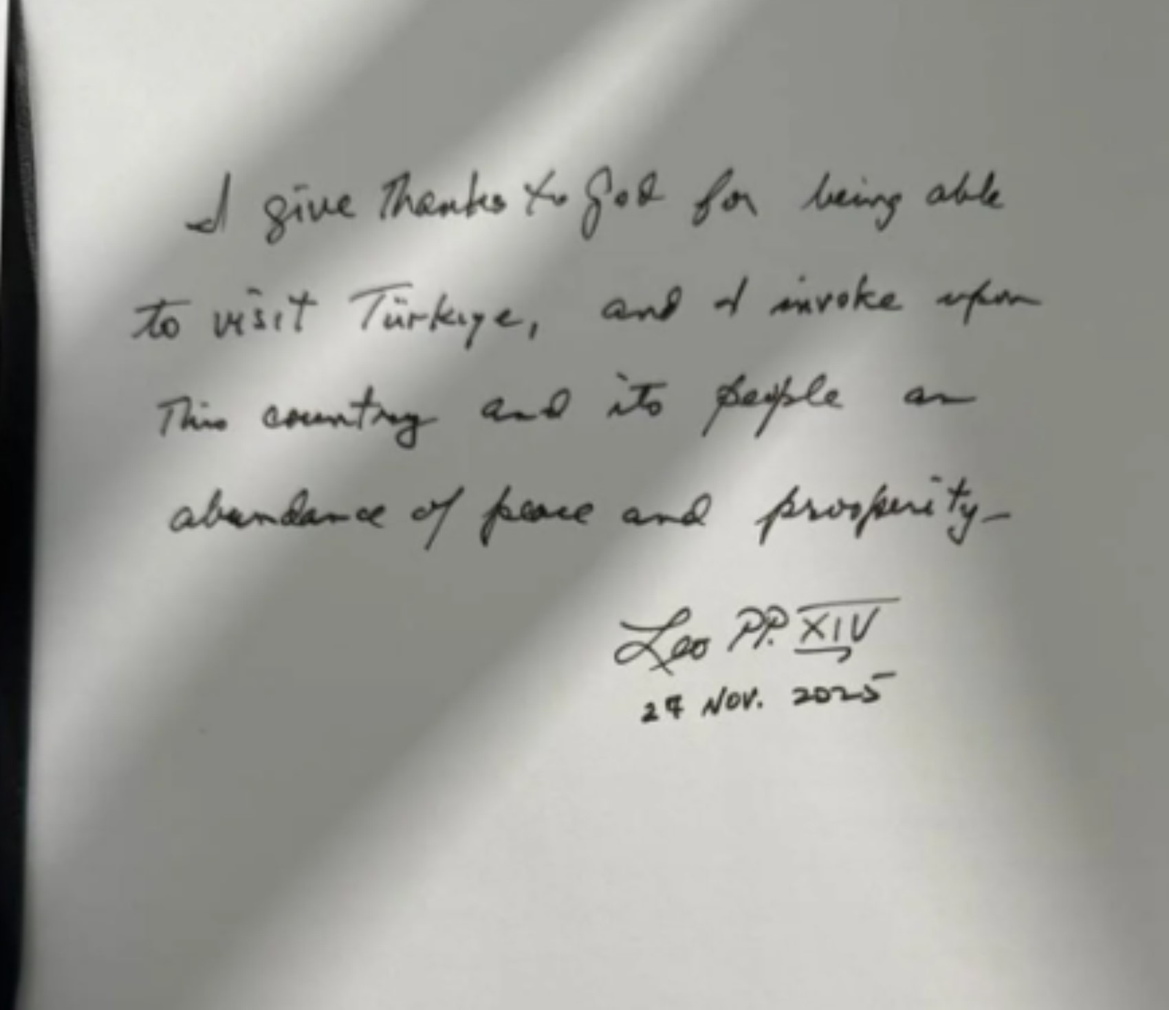 İşte Papa'nın Anıtkabir Özel Defteri'ne yazdığı o not!