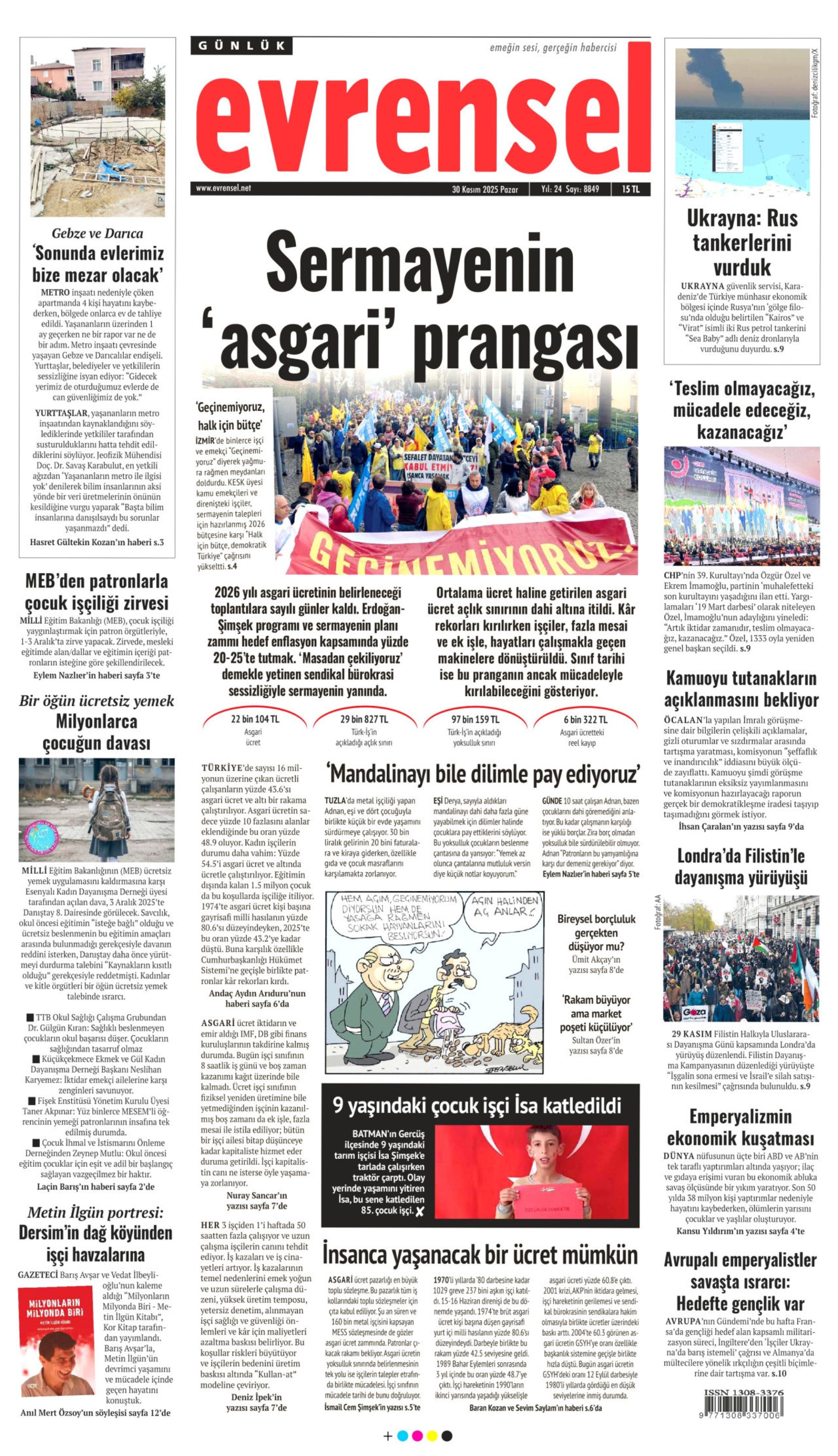 Özgür Özel 4. kez Genel Başkan: Gazeteler, CHP'nin 39. Olağan Kurultayı'nı nasıl gördü? (30 Kasım 2025 gazete manşetleri)