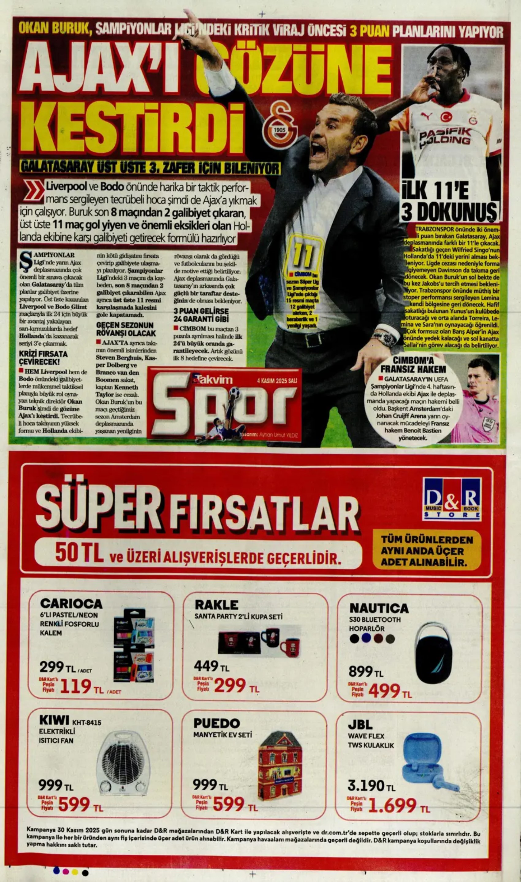 Sporda günün manşetleri... Beşiktaş'ta derbi mağlubiyeti sonrası kritik zirve!