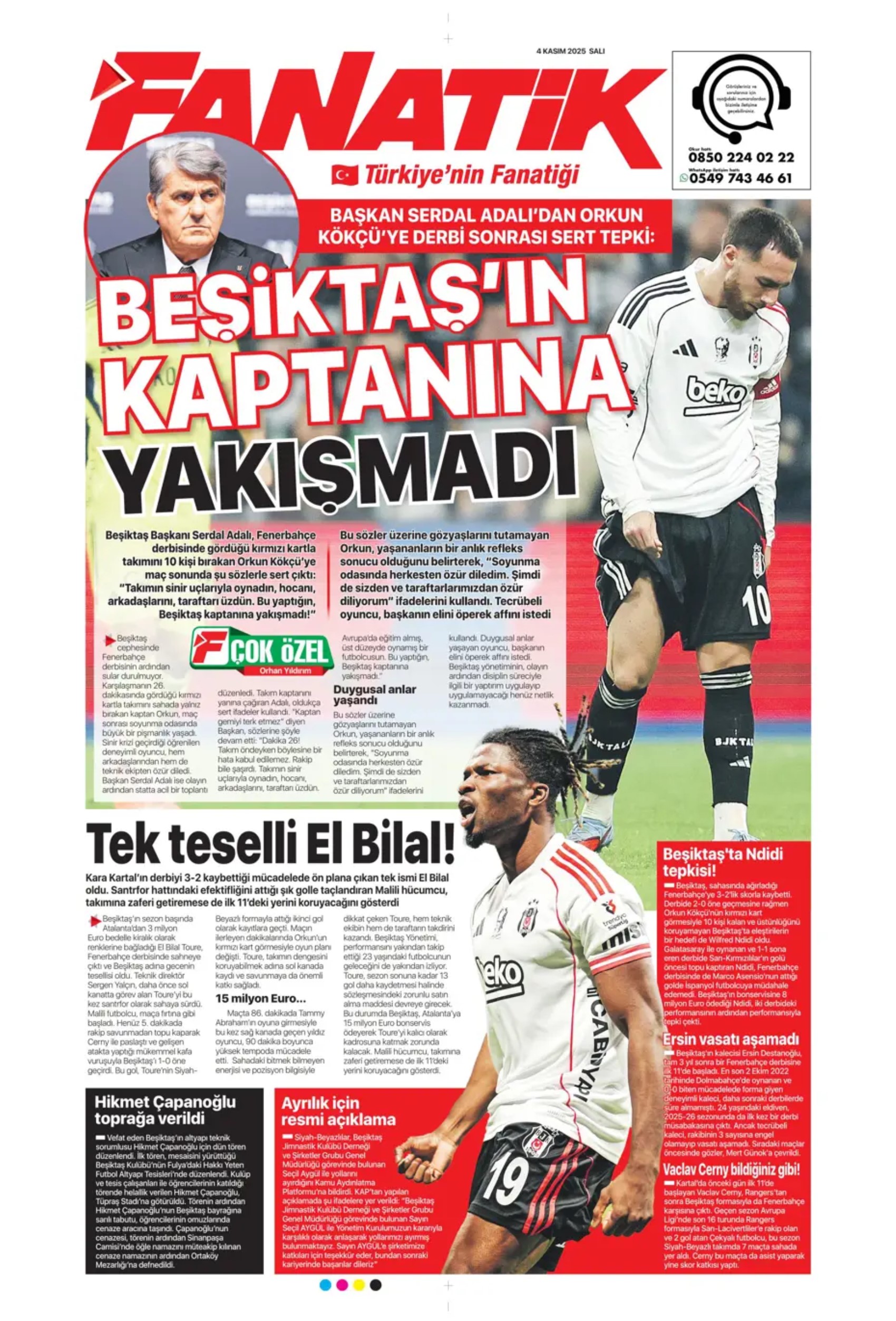 Sporda günün manşetleri... Beşiktaş'ta derbi mağlubiyeti sonrası kritik zirve!