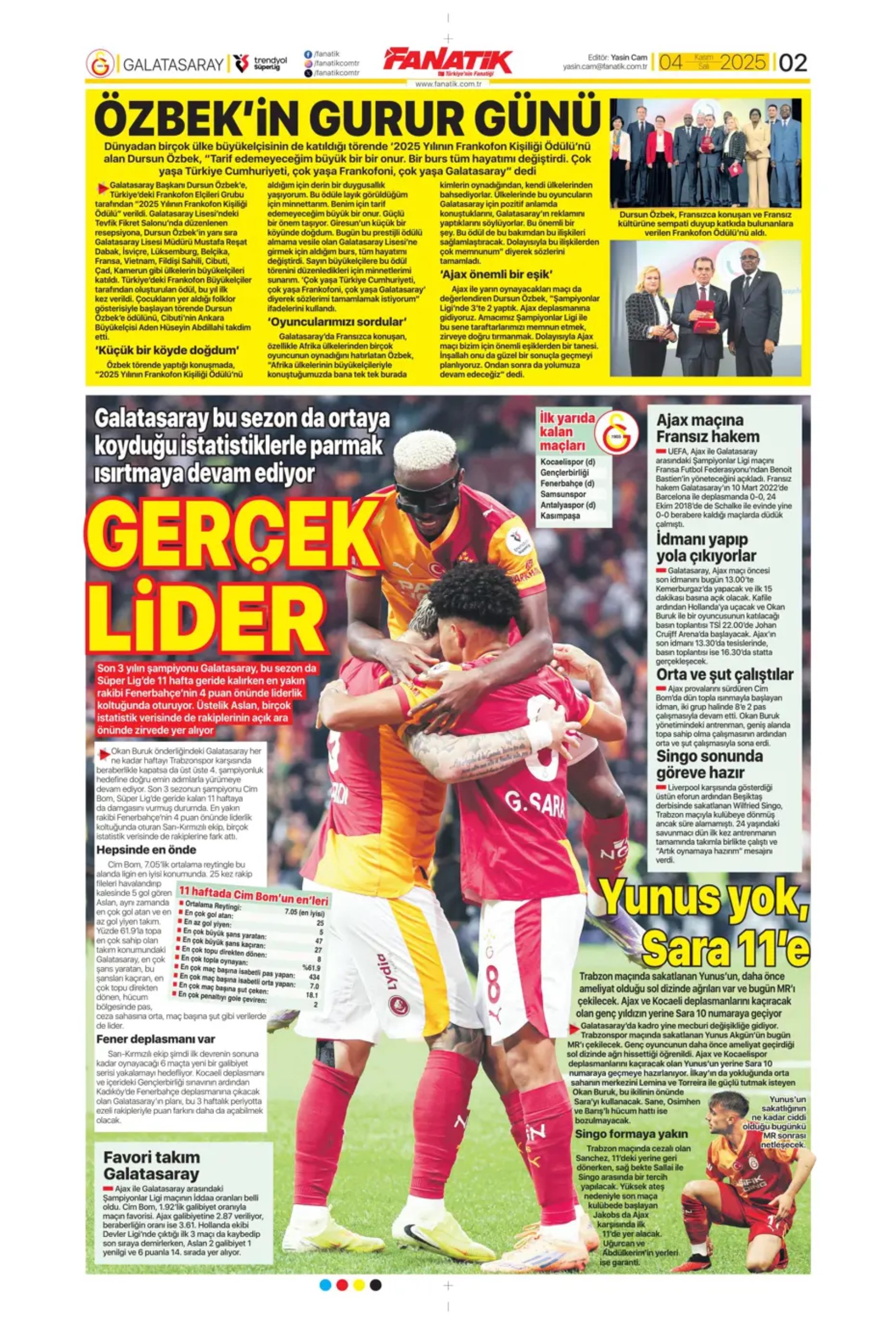 Sporda günün manşetleri... Beşiktaş'ta derbi mağlubiyeti sonrası kritik zirve!