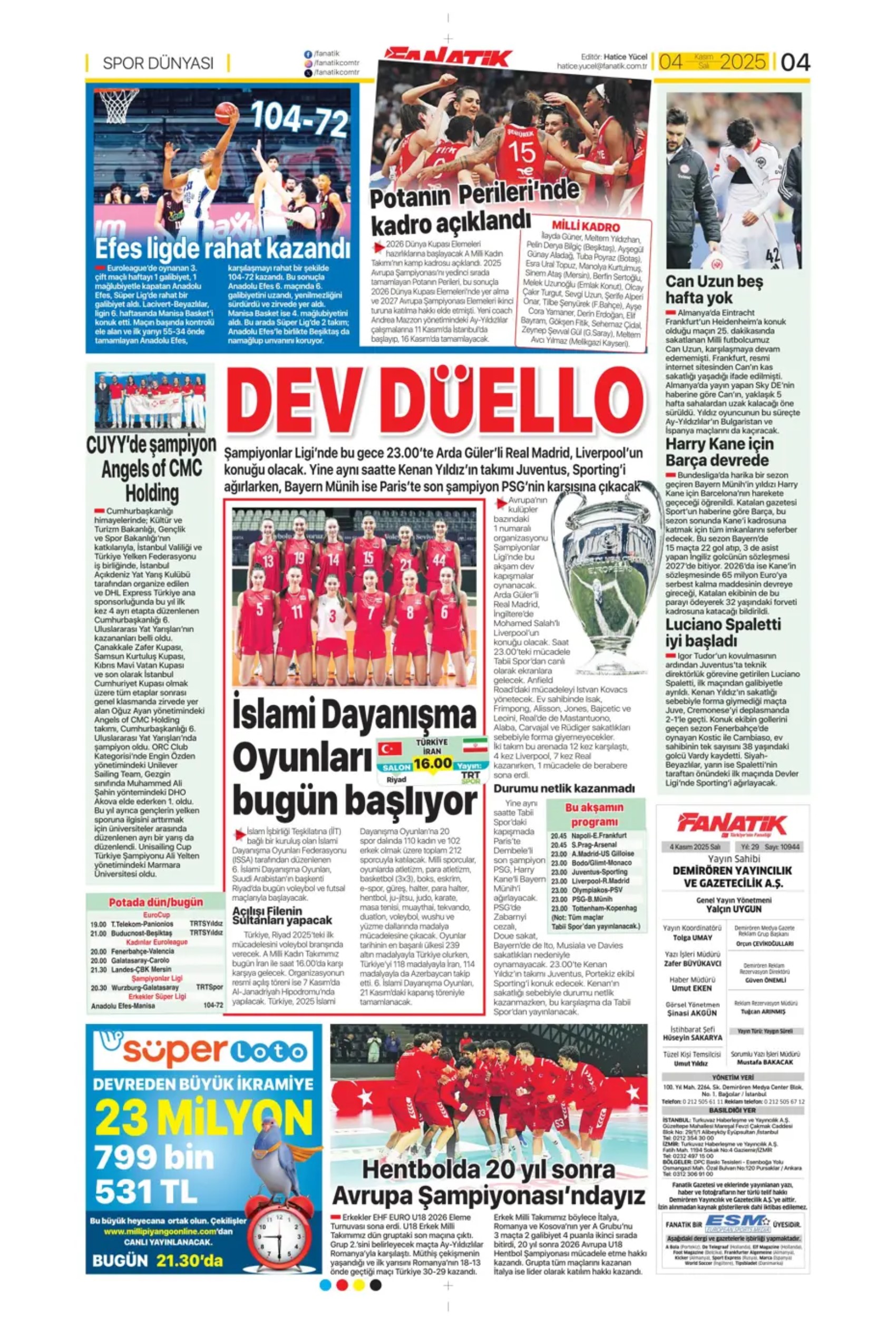 Sporda günün manşetleri... Beşiktaş'ta derbi mağlubiyeti sonrası kritik zirve!