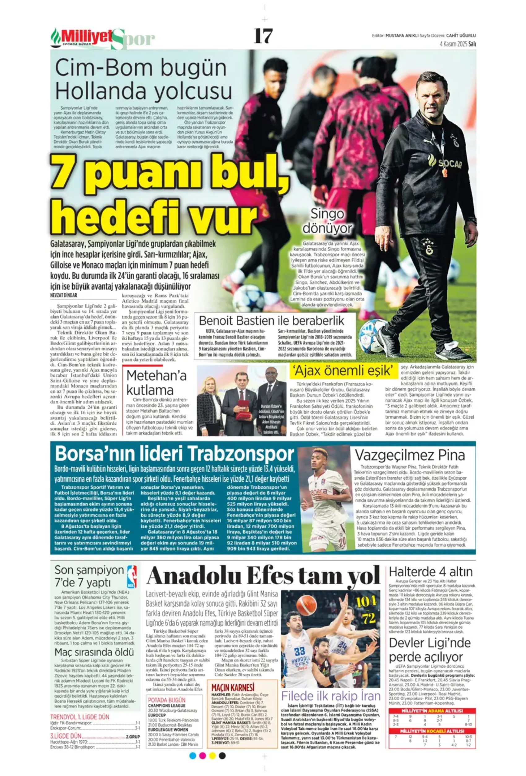 Sporda günün manşetleri... Beşiktaş'ta derbi mağlubiyeti sonrası kritik zirve!