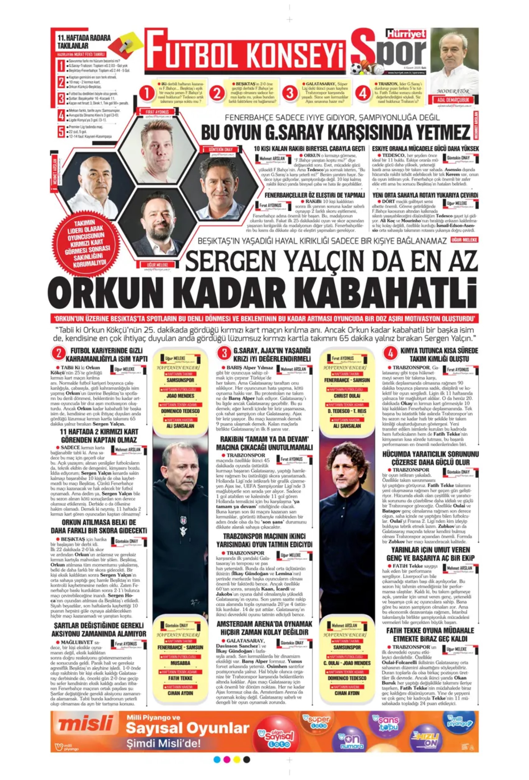 Sporda günün manşetleri... Beşiktaş'ta derbi mağlubiyeti sonrası kritik zirve!