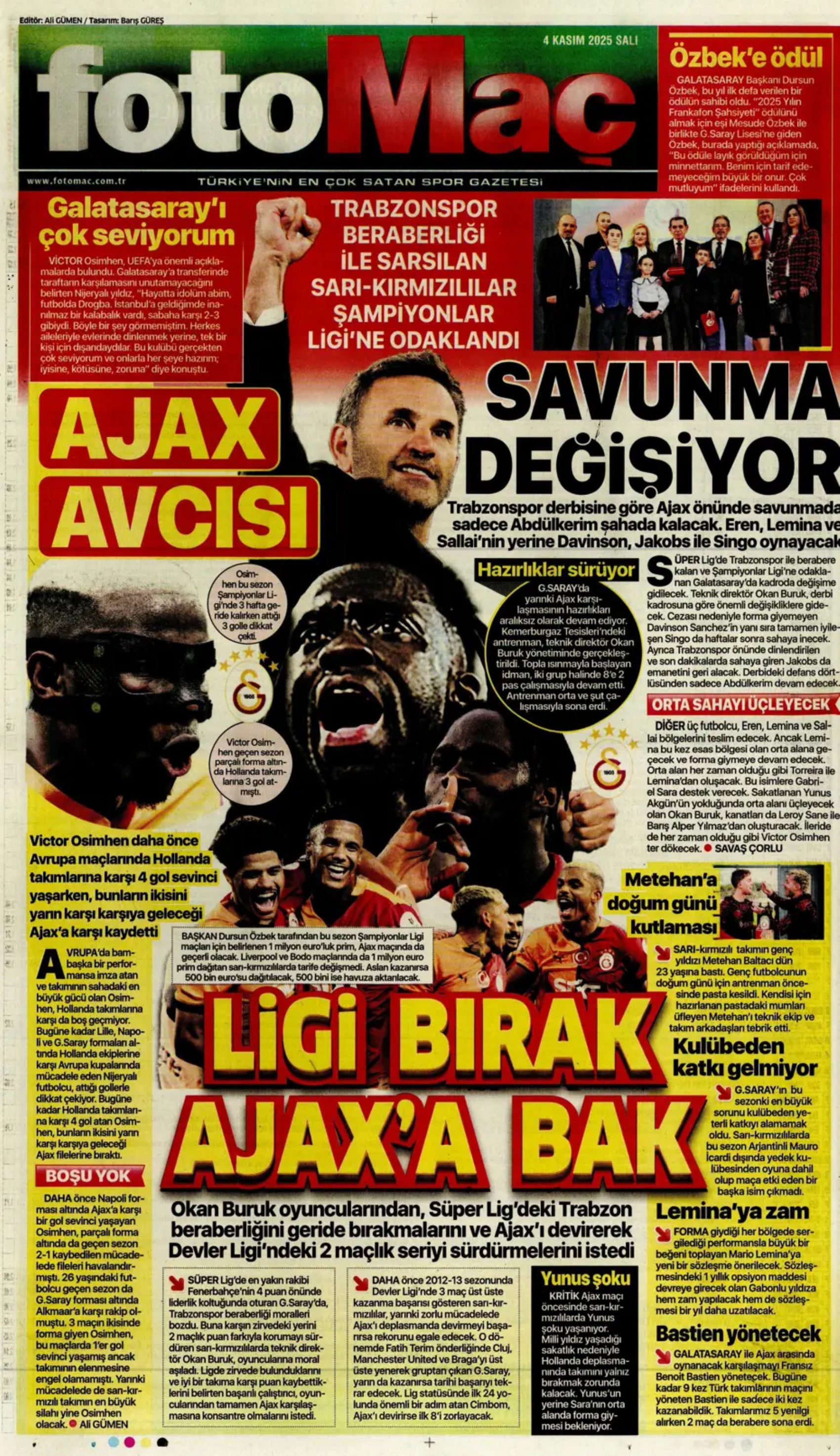 Sporda günün manşetleri... Beşiktaş'ta derbi mağlubiyeti sonrası kritik zirve!