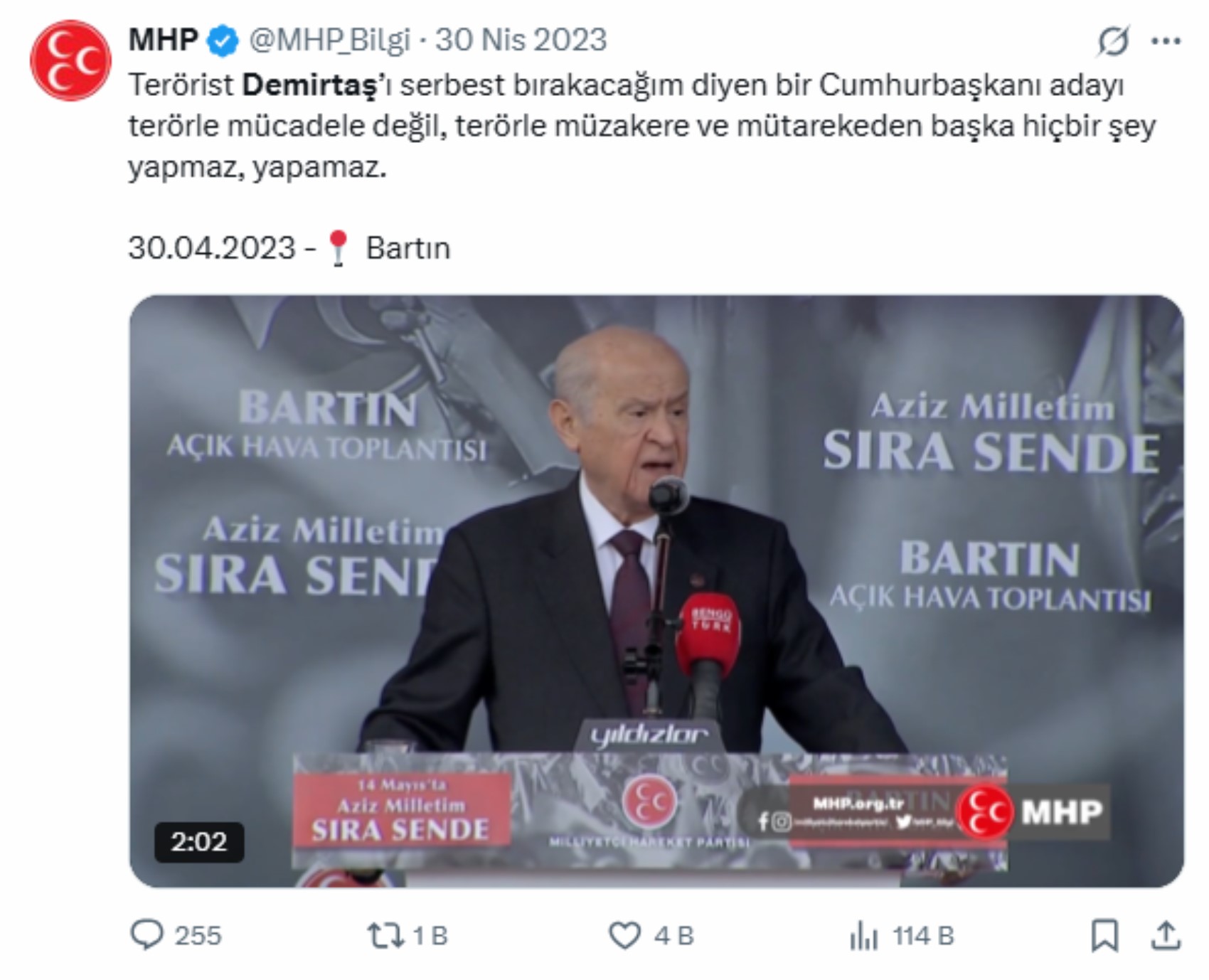 Devlet Bahçeli'nin geçmişteki Demirtaş sözleri yeniden gündemde