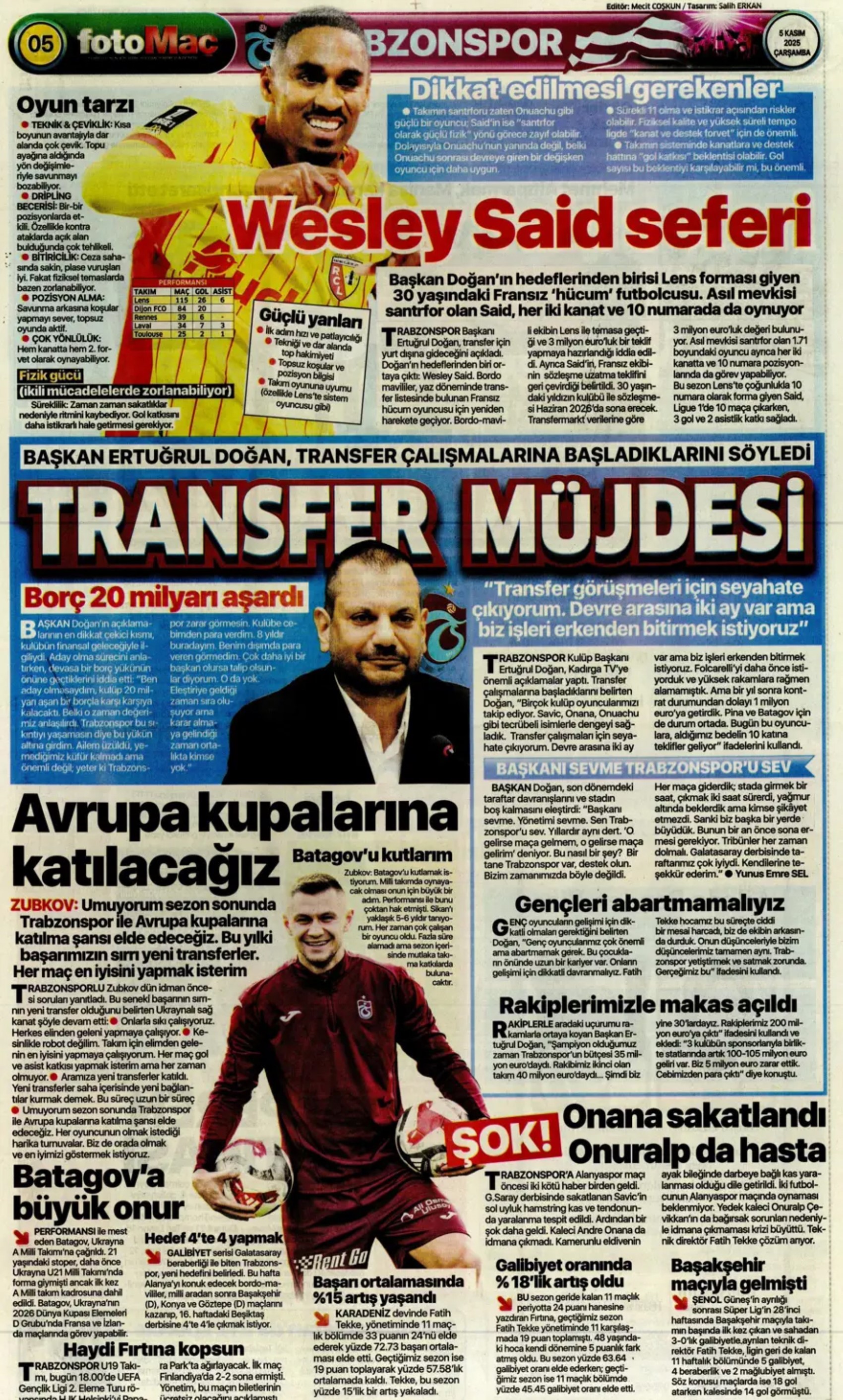 Sporda günün manşetleri... Beşiktaş'ta 141 milyon euroluk fiyasko