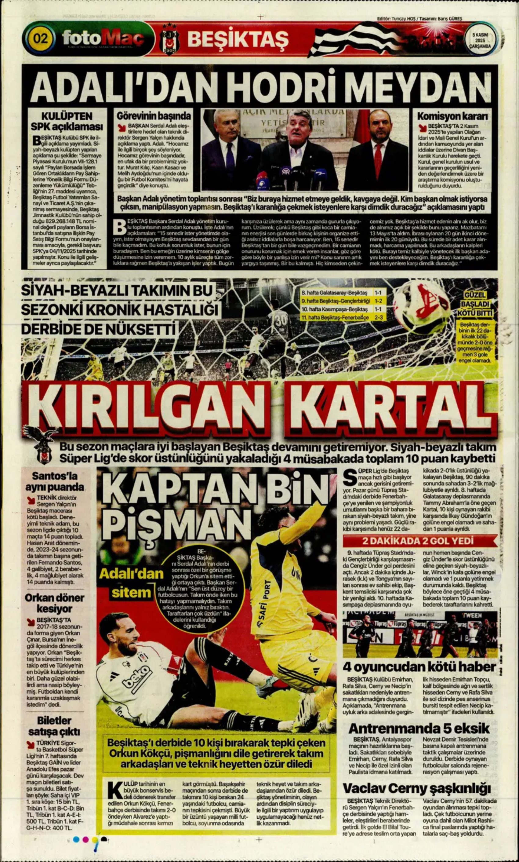 Sporda günün manşetleri... Beşiktaş'ta 141 milyon euroluk fiyasko