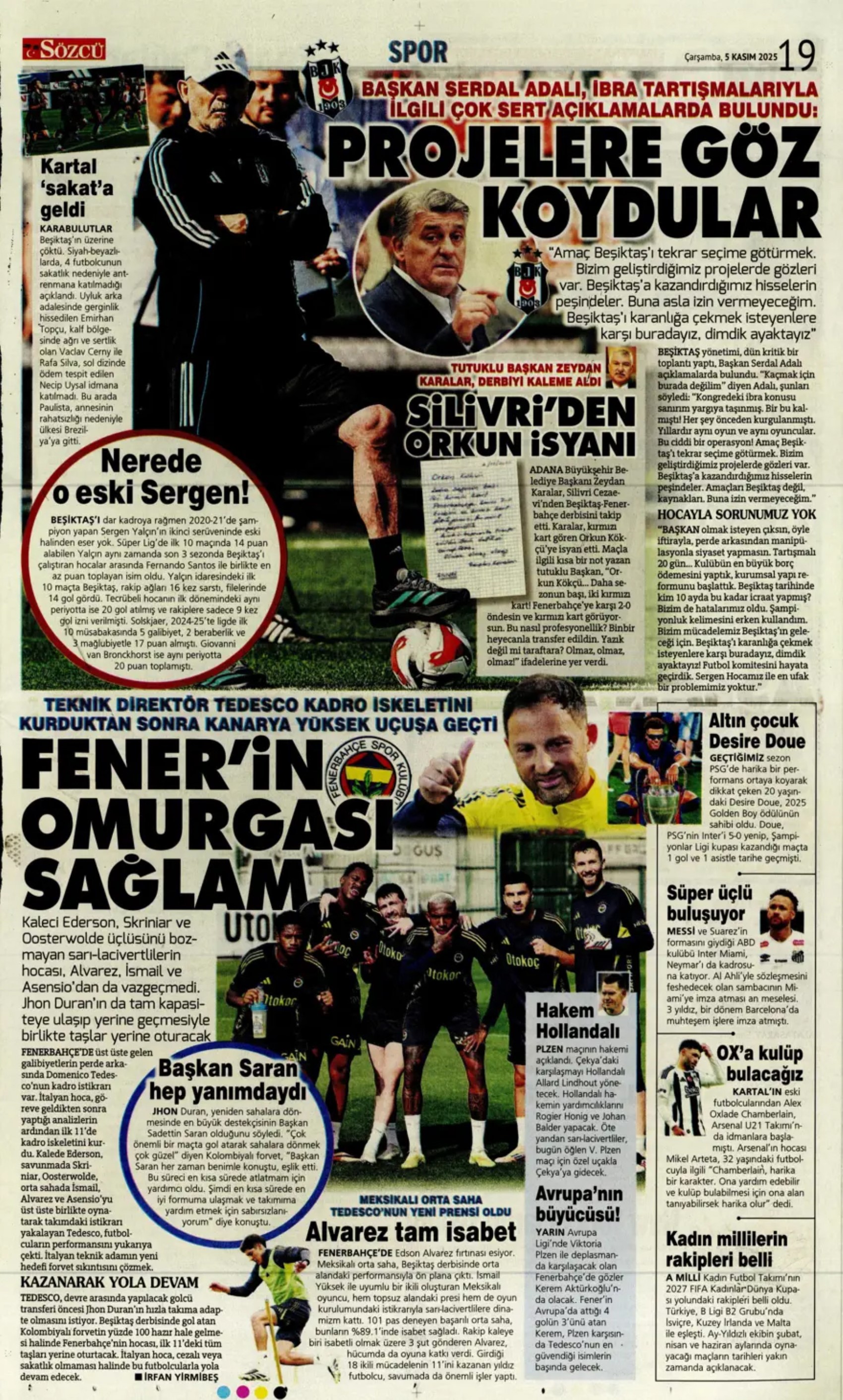 Sporda günün manşetleri... Beşiktaş'ta 141 milyon euroluk fiyasko