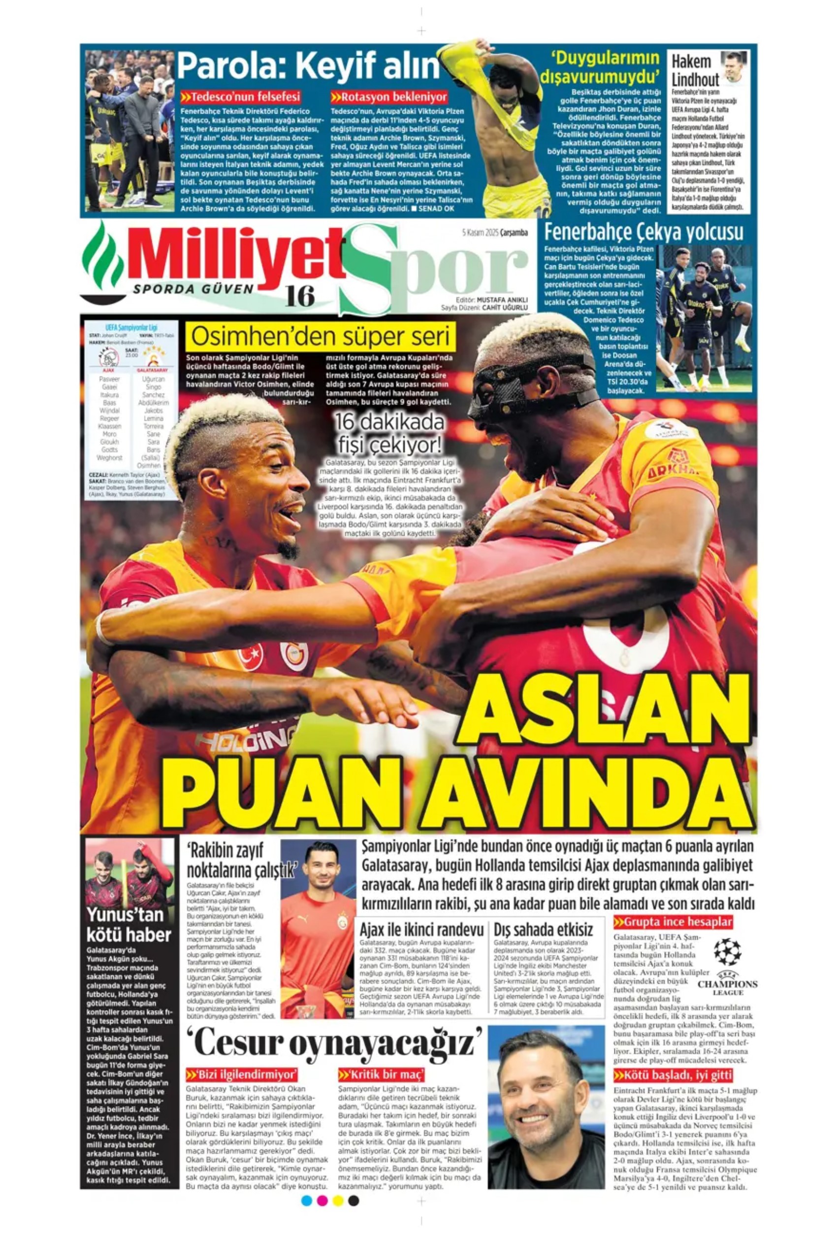 Sporda günün manşetleri... Beşiktaş'ta 141 milyon euroluk fiyasko