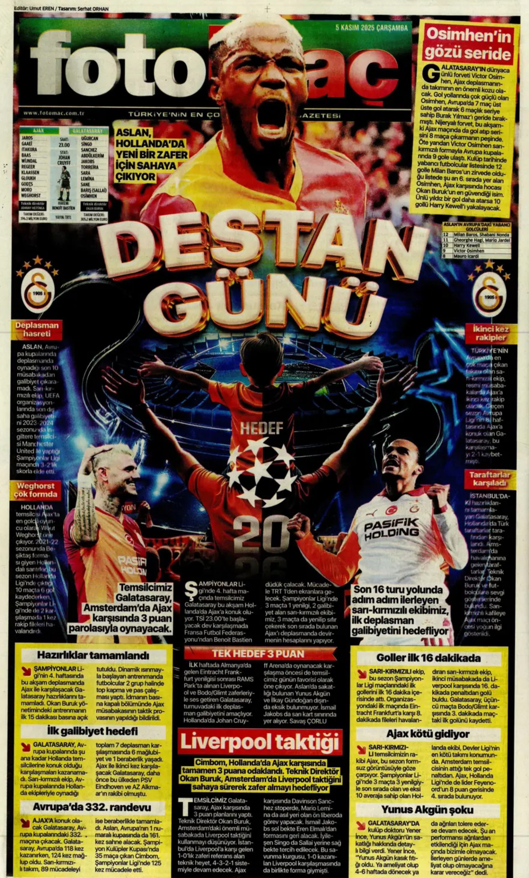 Sporda günün manşetleri... Beşiktaş'ta 141 milyon euroluk fiyasko