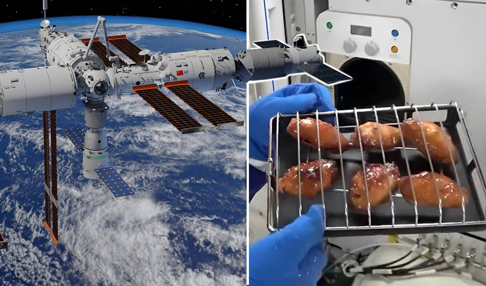 Çinli astronotlar uzayda ilk kez ızgara yapmayı başardı