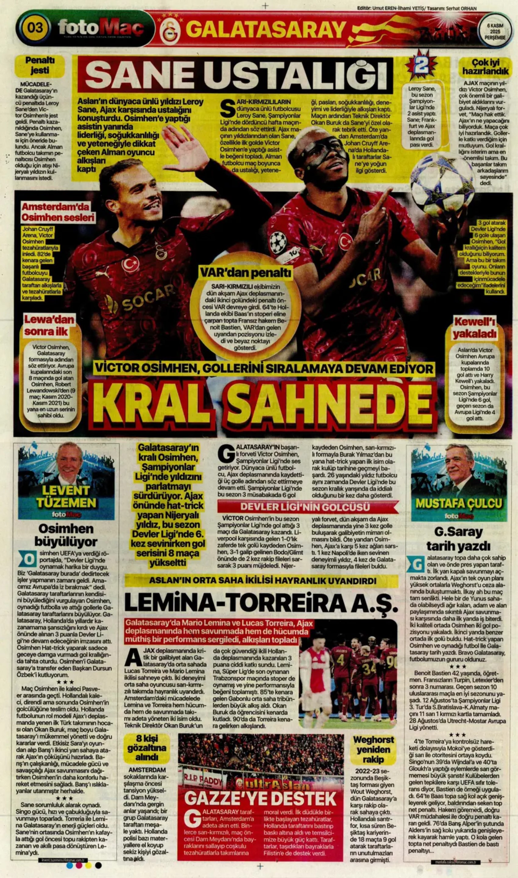 Sporda günün manşetleri... Devler Ligi'nde maskeli balo