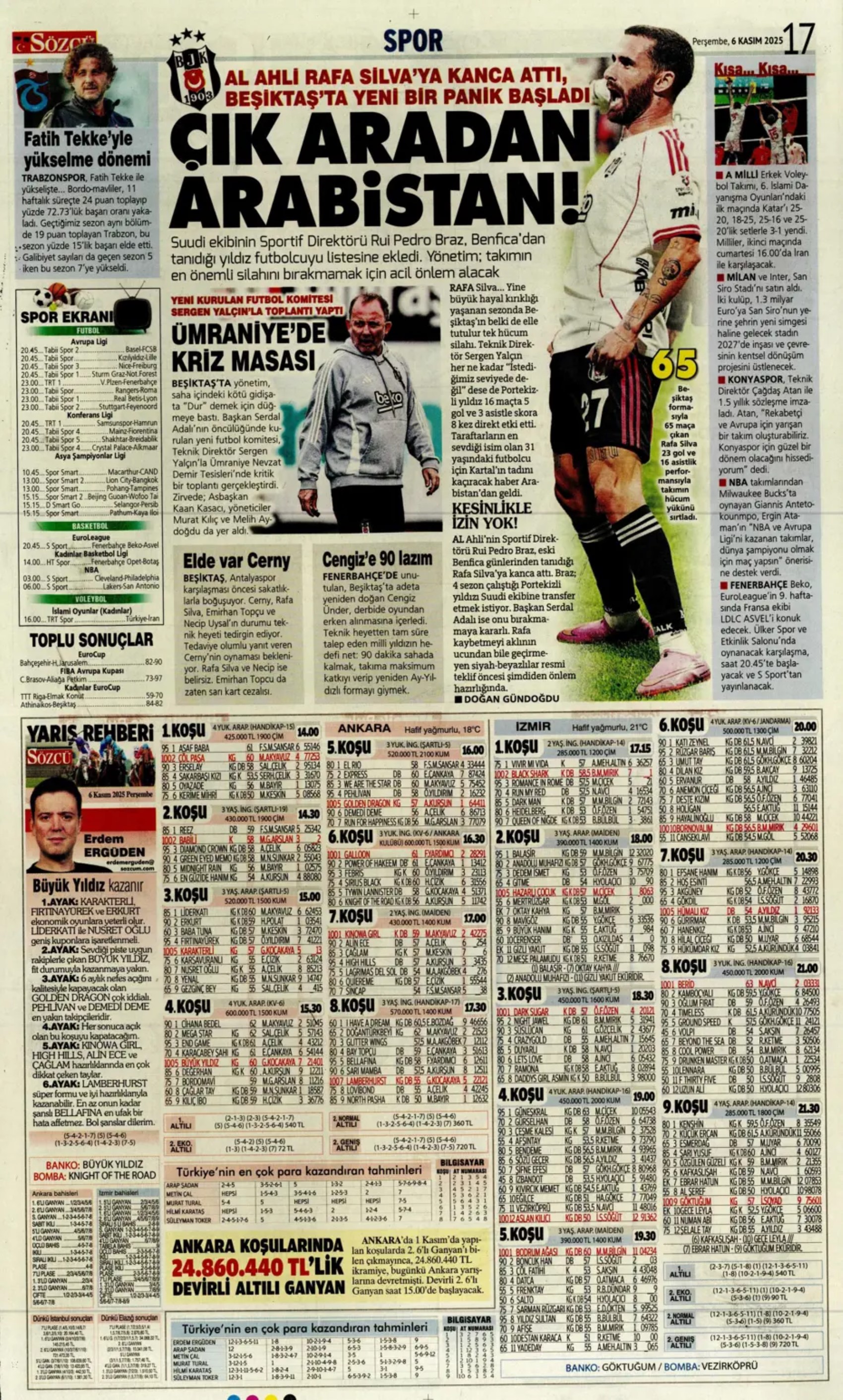 Sporda günün manşetleri... Devler Ligi'nde maskeli balo