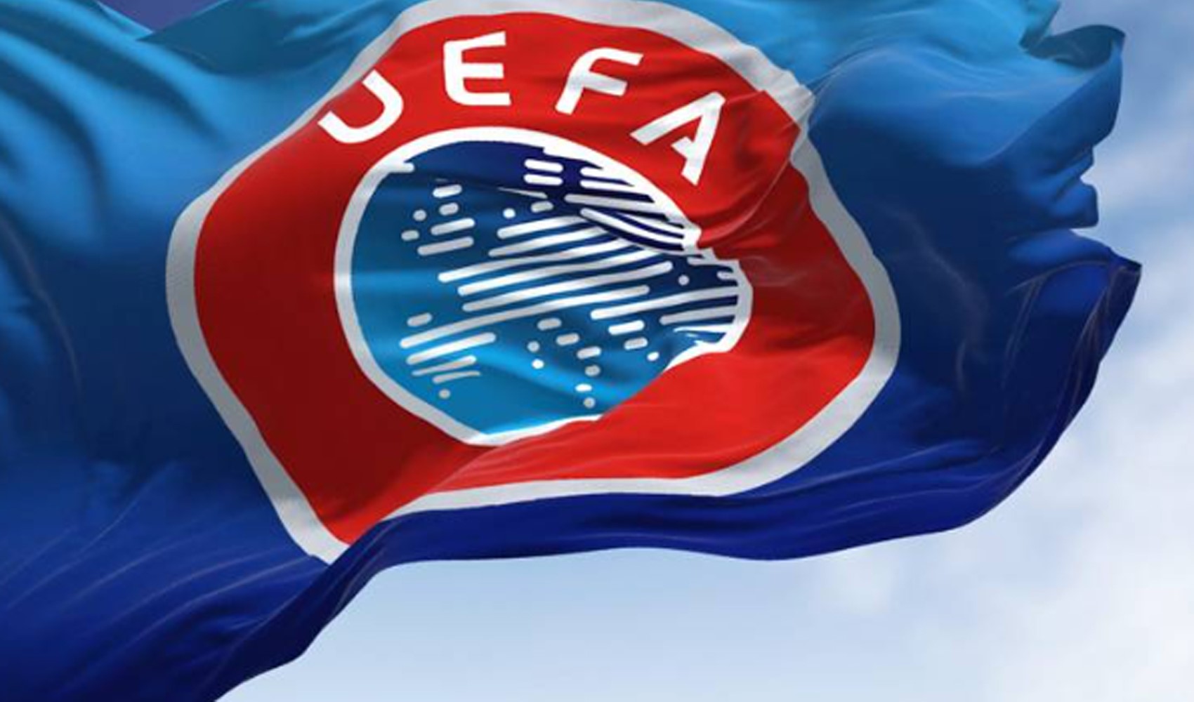 UEFA logosunun bulunduğu bayrak görseli.
