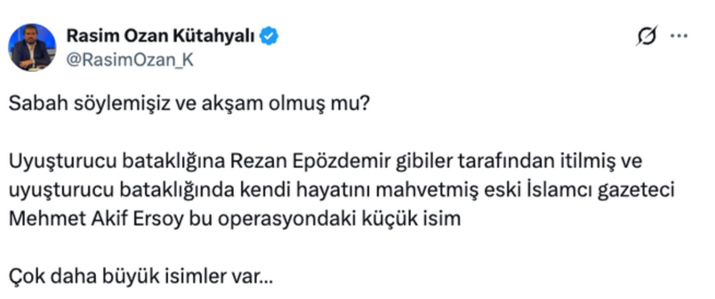 Rasim Ozan Kütahyalı’dan dikkat çeken Mehmet Akif Ersoy sözleri! O ismi suçladı...