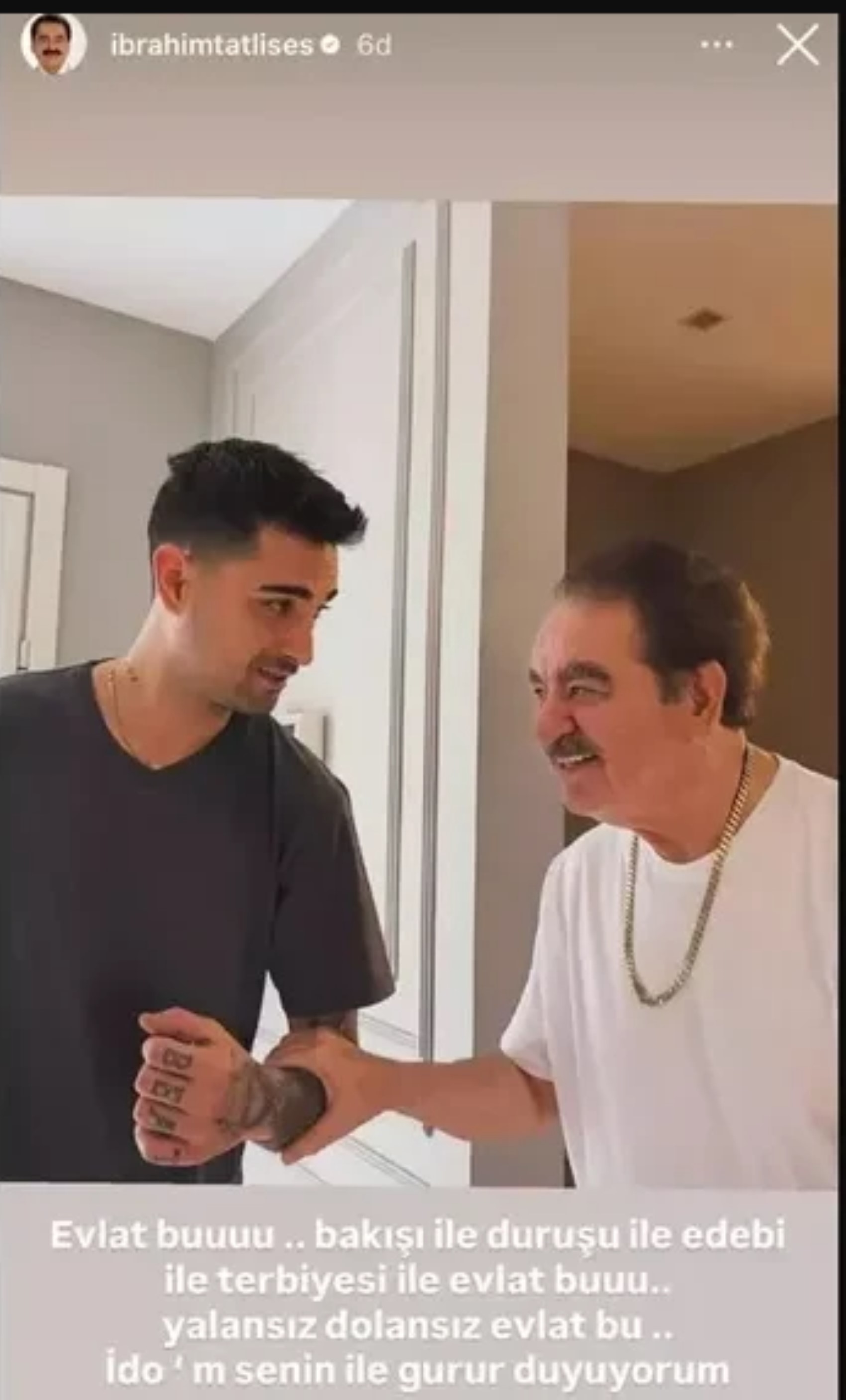 İbrahim Tatlıses’ten oğluna 'Evlat bu' mesajı