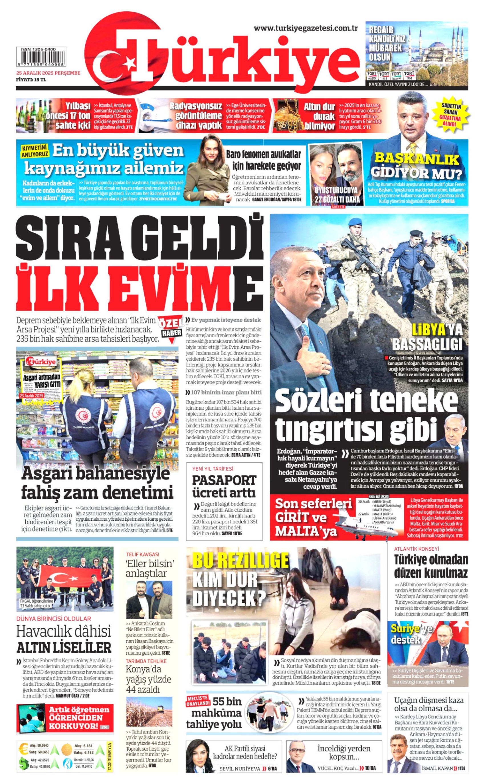 25 Aralık 2025 gazete manşetleri: Gazeteler, Sadettin Saran'ın gözaltına alınmasını nasıl gördü?