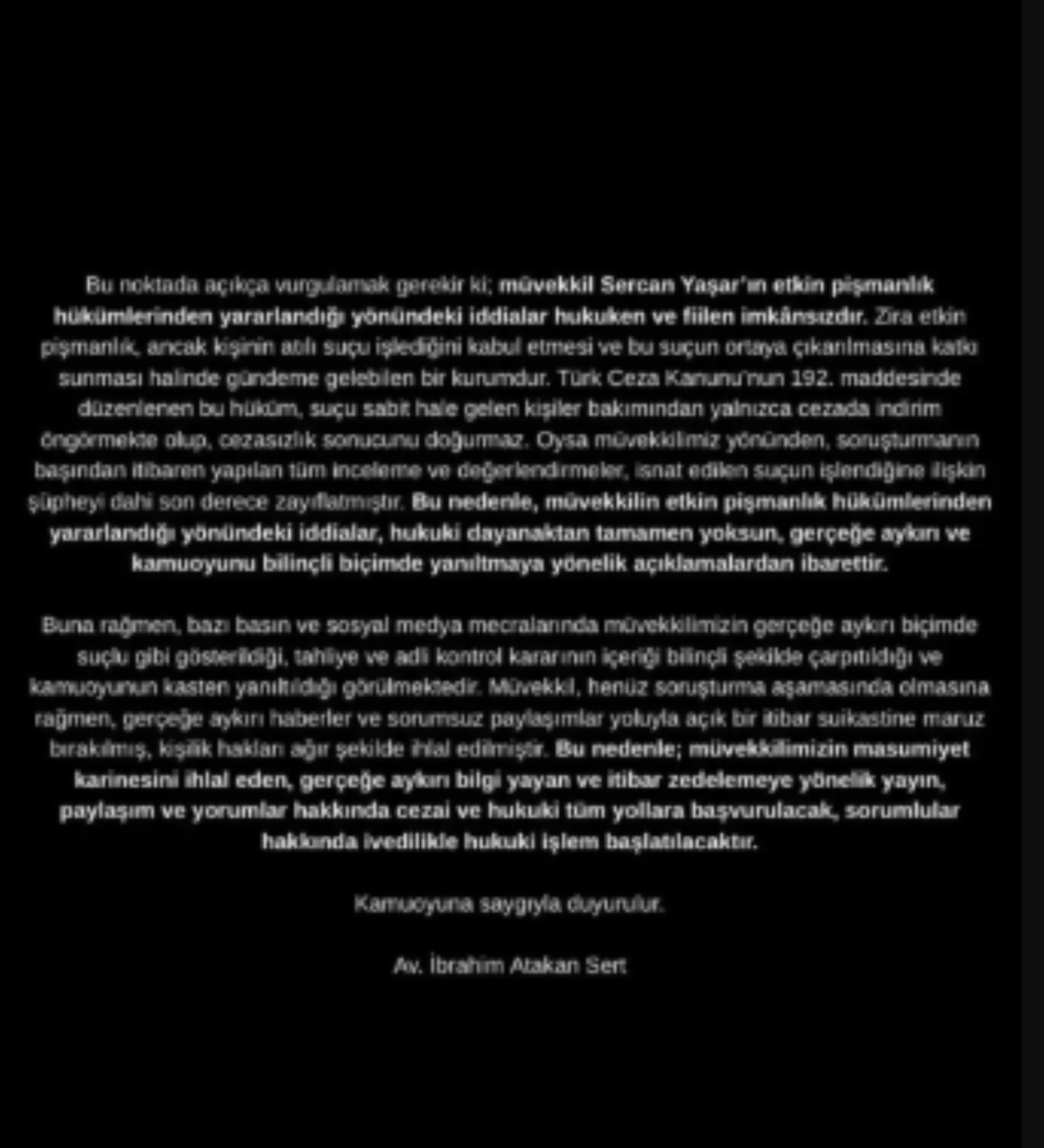 'Ünlülerin torbacısı' olduğu iddia edilen Sercan Yaşar'dan açıklama: Tahliye nedeni belli oldu