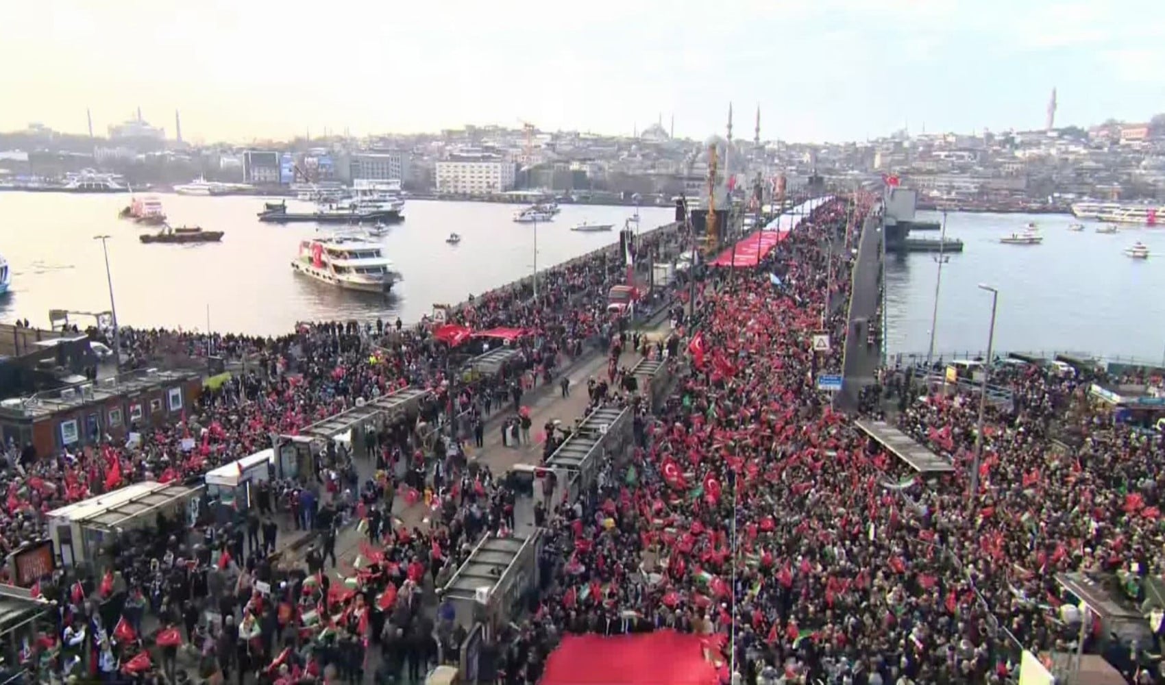Galata Köprüsü’ndeki 'Filistin' buluşmanın ulaşım detayları açıklandı
