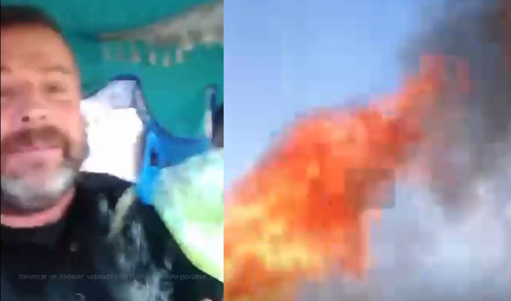 Belediye önünde kendini yaktı