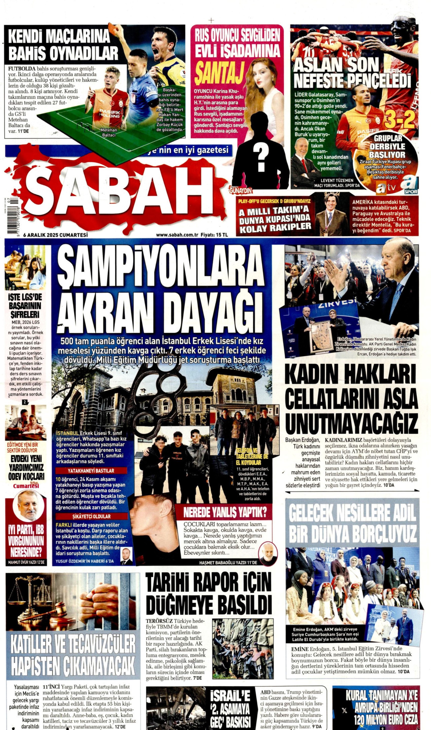 46 kişi gözaltına alınmıştı: Gazeteler, bahis skandalında 2. dalga operasyonunu nasıl gördü? (6 Aralık 2025 gazete manşetleri)