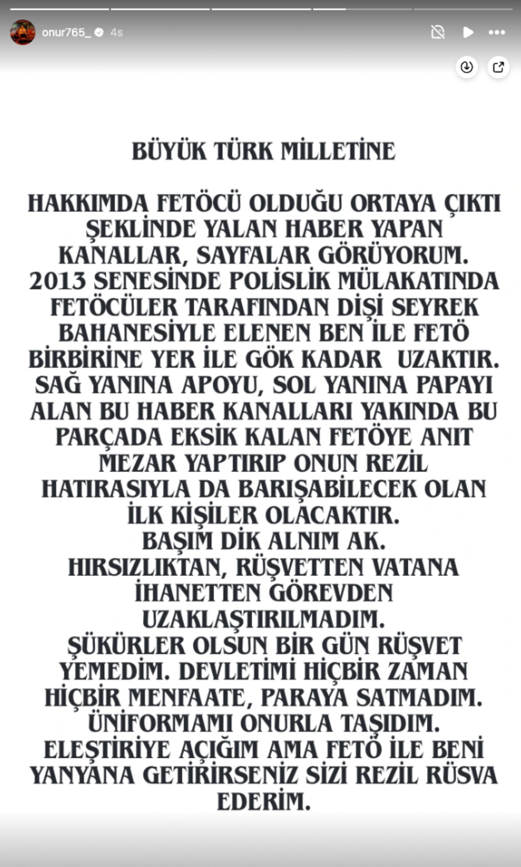 Açılım sürecini eleştirdiği için açığa alınan polis memurundan ilk açıklama! 'FETÖ' iddialarına yanıt verdi