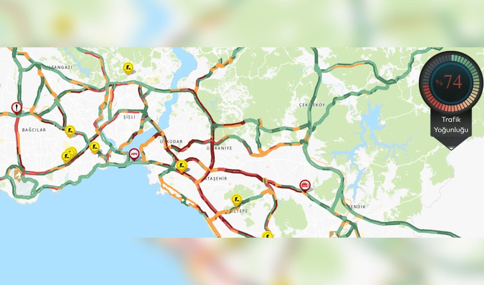 İstanbul'da yağmur trafiği durma noktasına getirdi