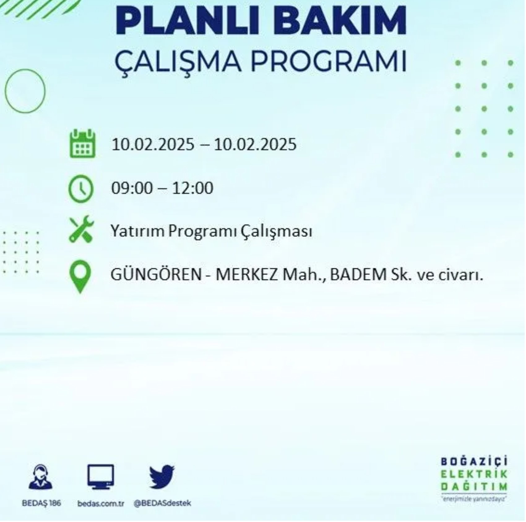 BEDAŞ açıkladı... İstanbul'da elektrik kesintisi: 10 Şubat'ta hangi mahalleler etkilenecek?