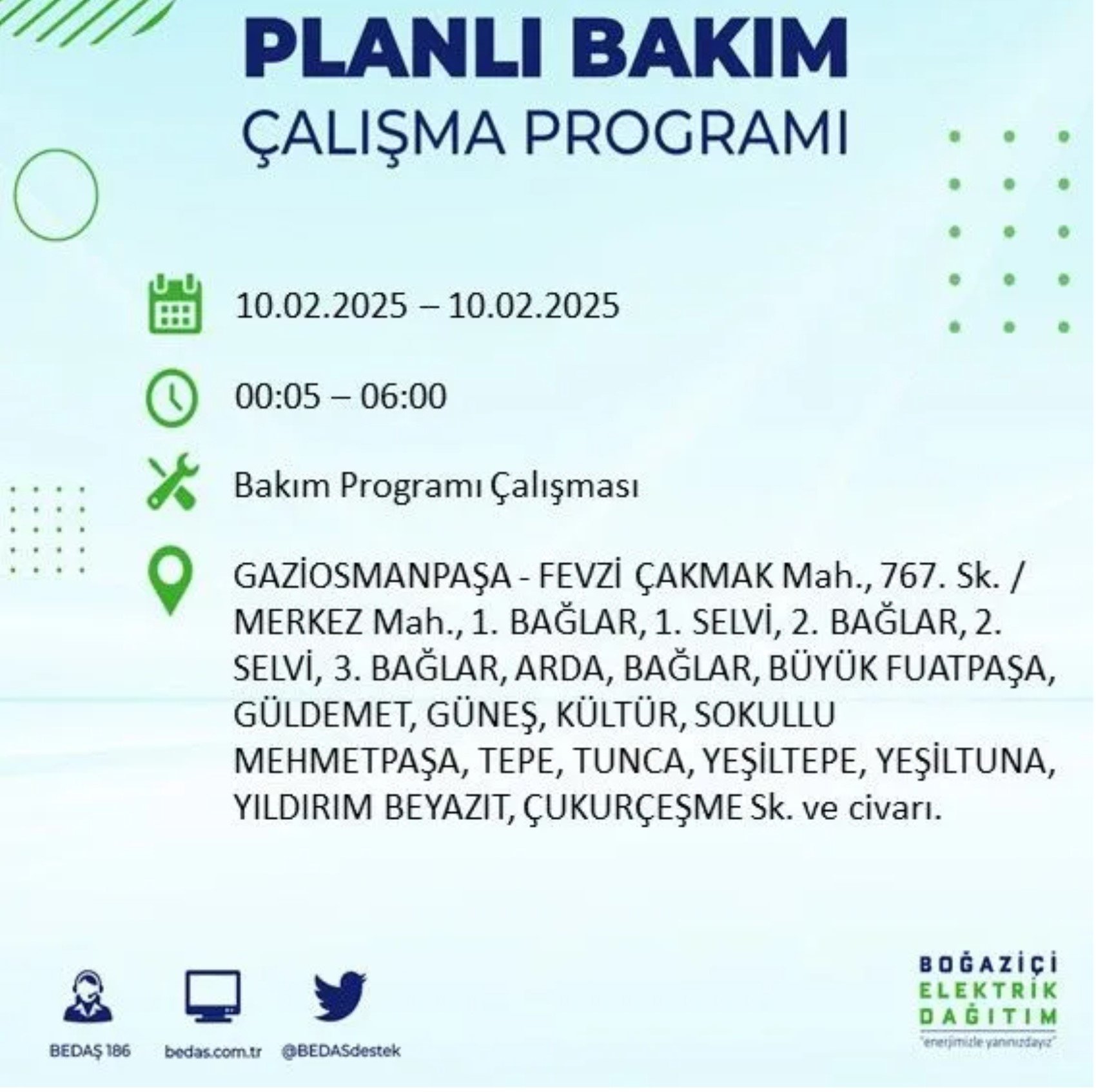 BEDAŞ açıkladı... İstanbul'da elektrik kesintisi: 10 Şubat'ta hangi mahalleler etkilenecek?