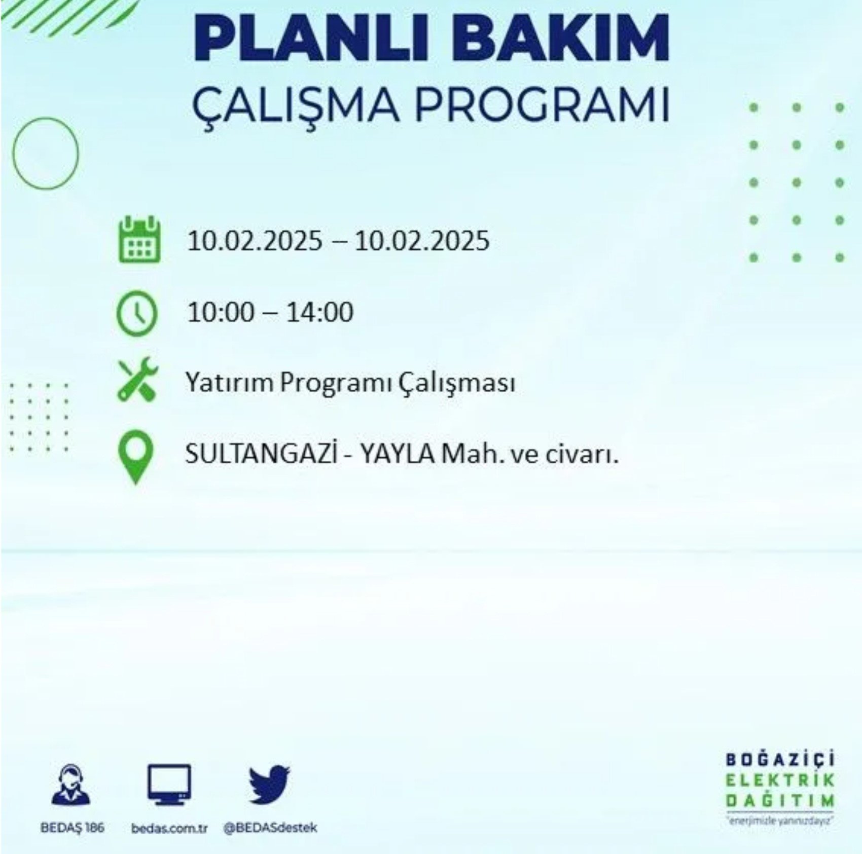 BEDAŞ açıkladı... İstanbul'da elektrik kesintisi: 10 Şubat'ta hangi mahalleler etkilenecek?