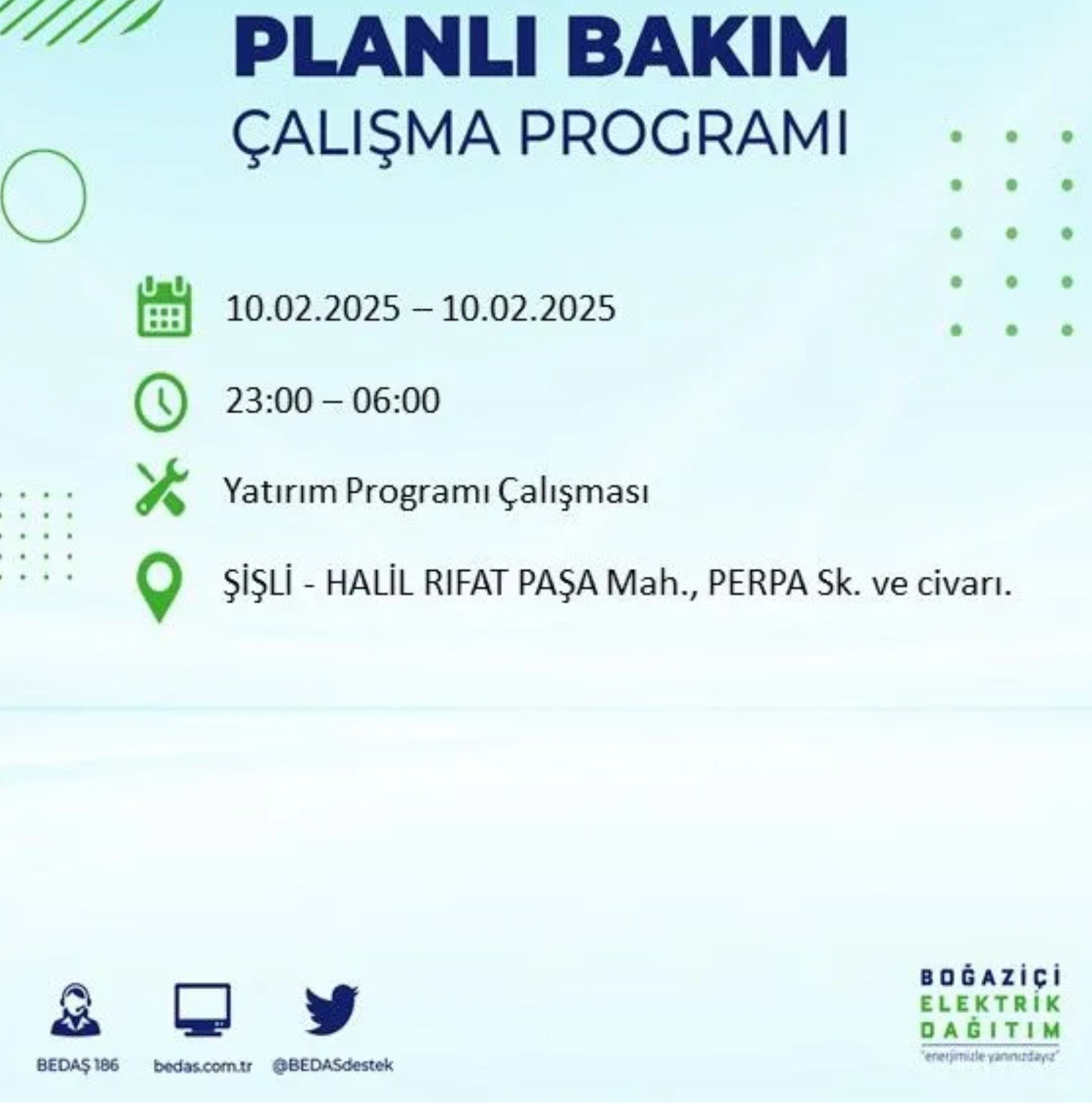 BEDAŞ açıkladı... İstanbul'da elektrik kesintisi: 10 Şubat'ta hangi mahalleler etkilenecek?