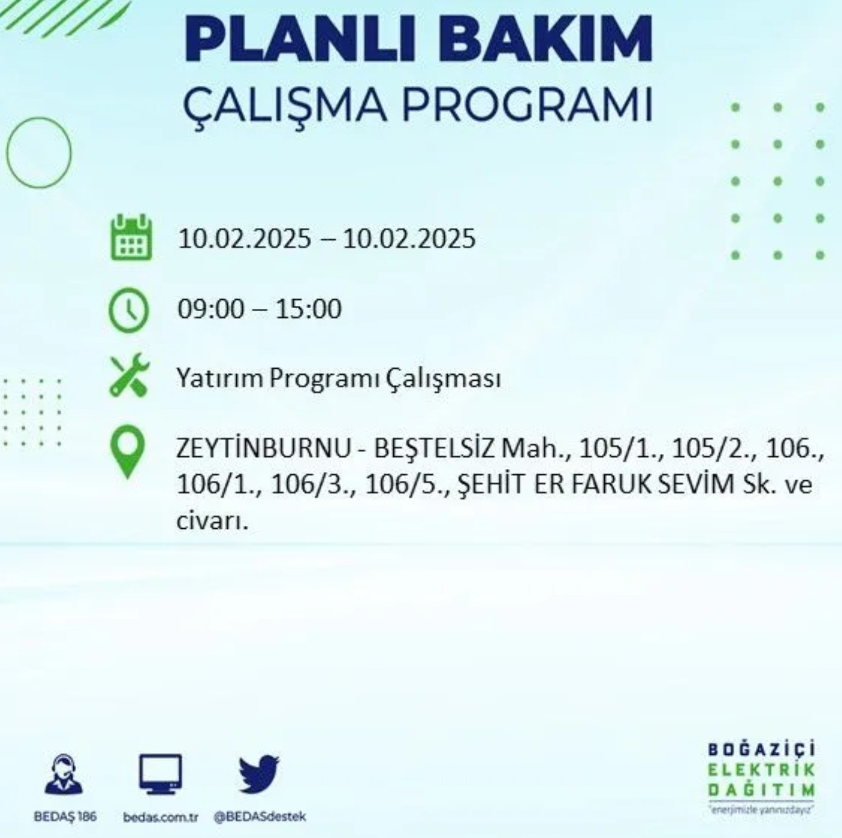 BEDAŞ açıkladı... İstanbul'da elektrik kesintisi: 10 Şubat'ta hangi mahalleler etkilenecek?