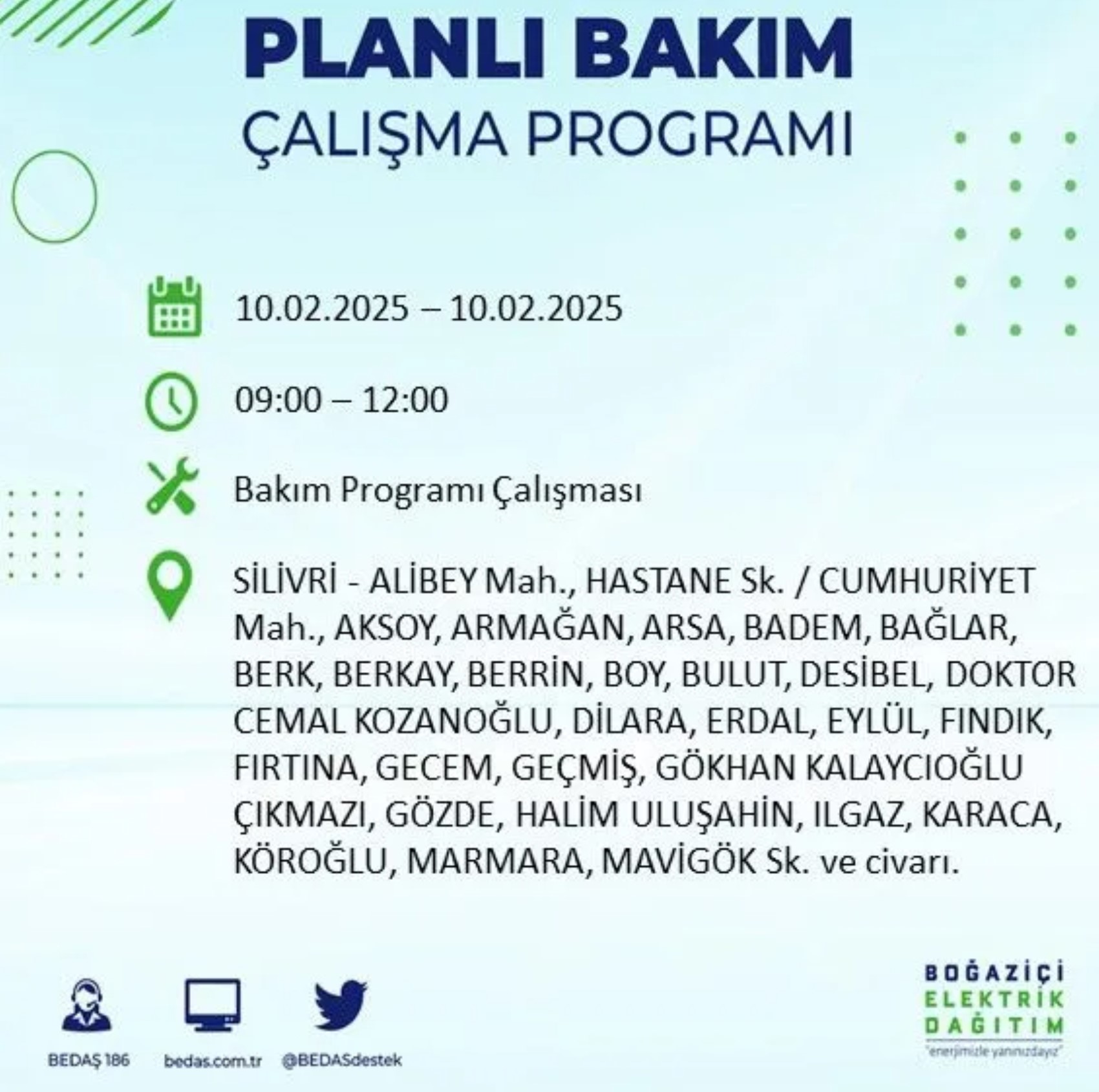 BEDAŞ açıkladı... İstanbul'da elektrik kesintisi: 10 Şubat'ta hangi mahalleler etkilenecek?