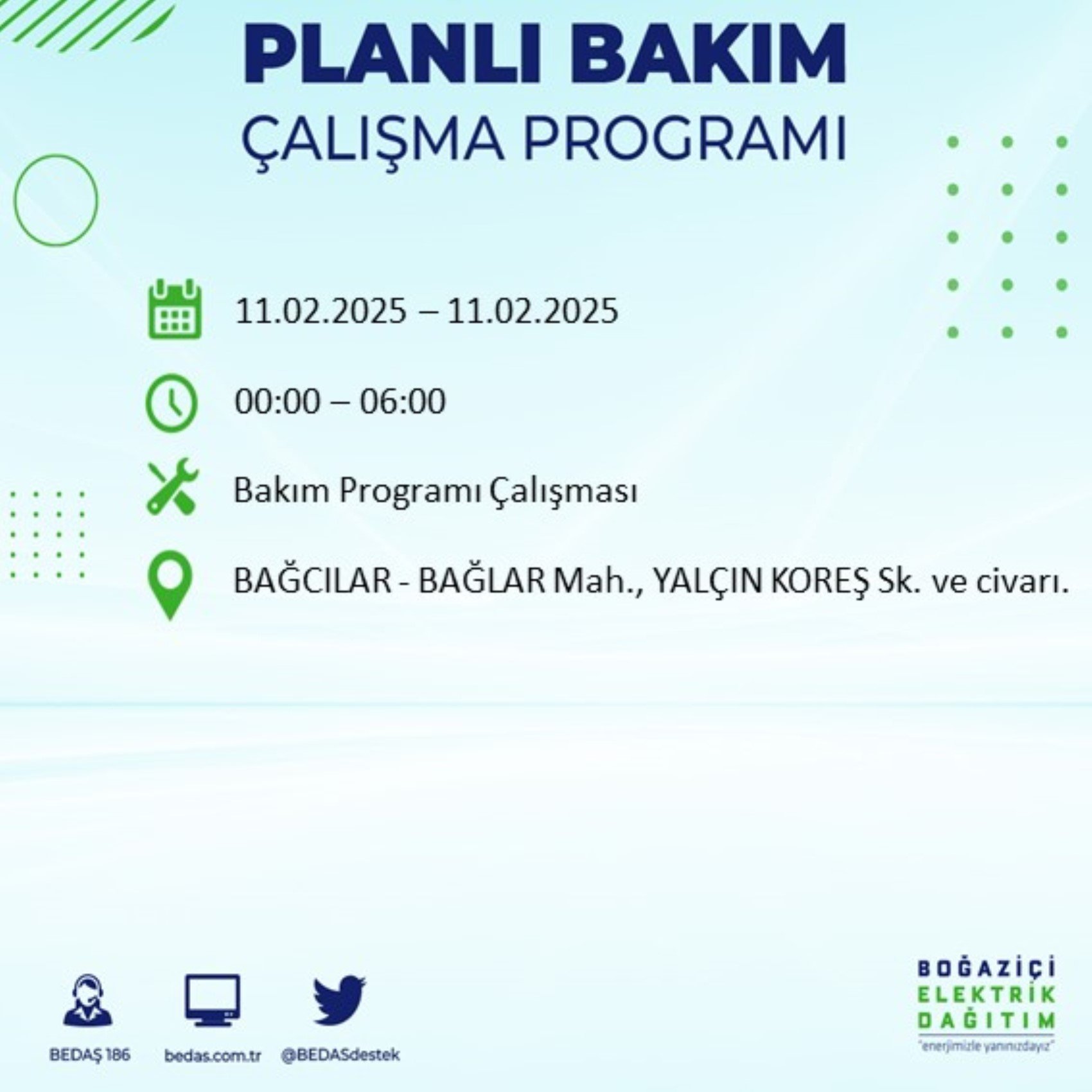 BEDAŞ açıkladı... İstanbul'da elektrik kesintisi: 11 Şubat'ta hangi mahalleler etkilenecek?