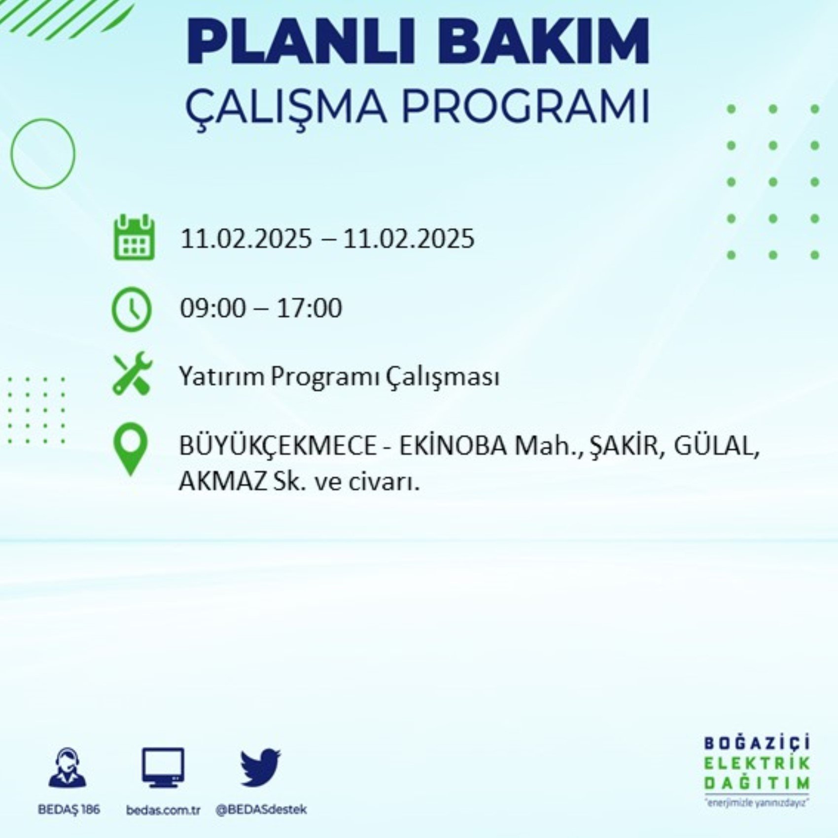 BEDAŞ açıkladı... İstanbul'da elektrik kesintisi: 11 Şubat'ta hangi mahalleler etkilenecek?