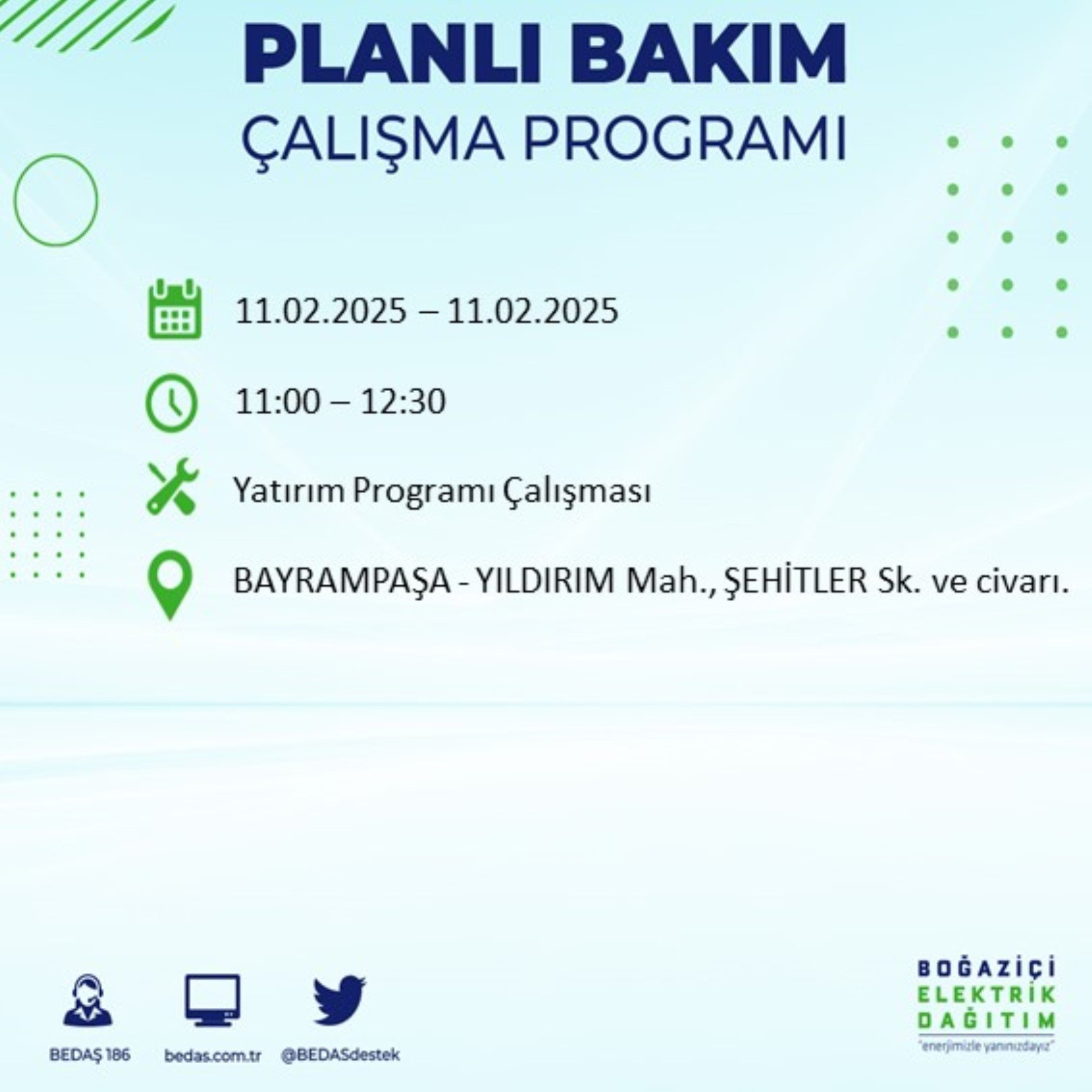 BEDAŞ açıkladı... İstanbul'da elektrik kesintisi: 11 Şubat'ta hangi mahalleler etkilenecek?