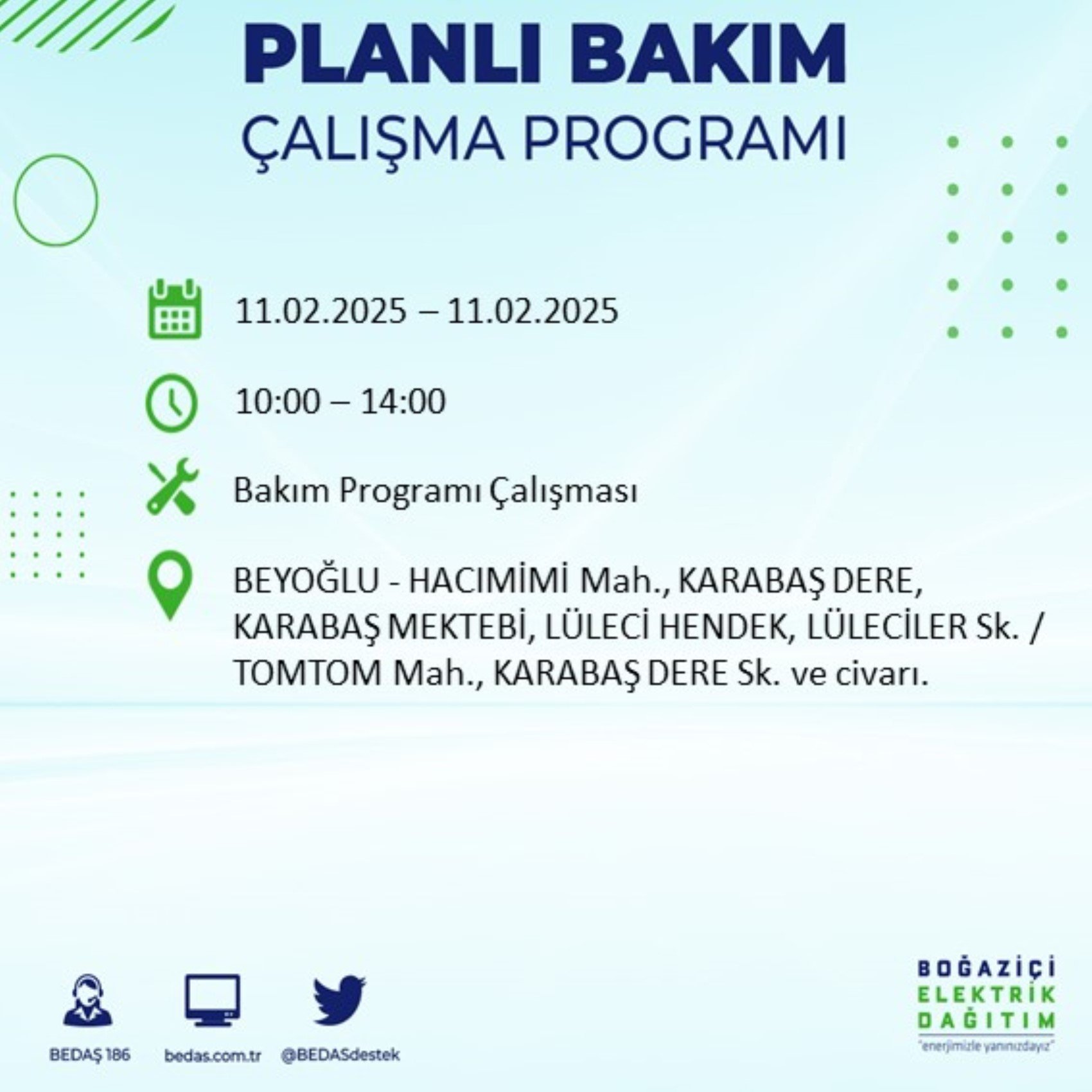 BEDAŞ açıkladı... İstanbul'da elektrik kesintisi: 11 Şubat'ta hangi mahalleler etkilenecek?