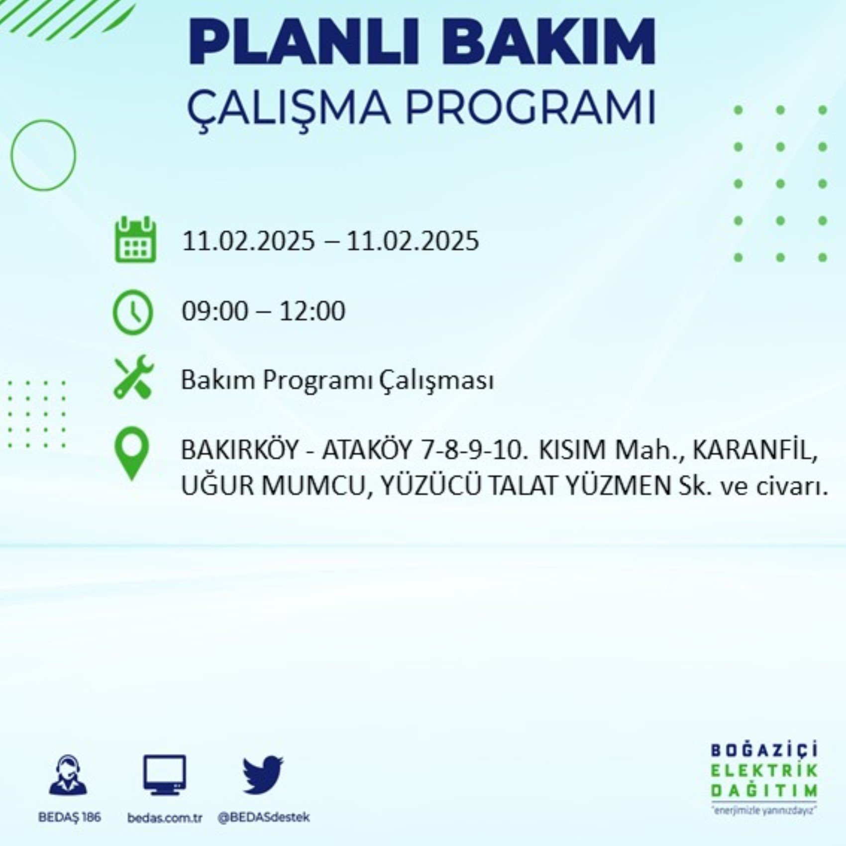 BEDAŞ açıkladı... İstanbul'da elektrik kesintisi: 11 Şubat'ta hangi mahalleler etkilenecek?