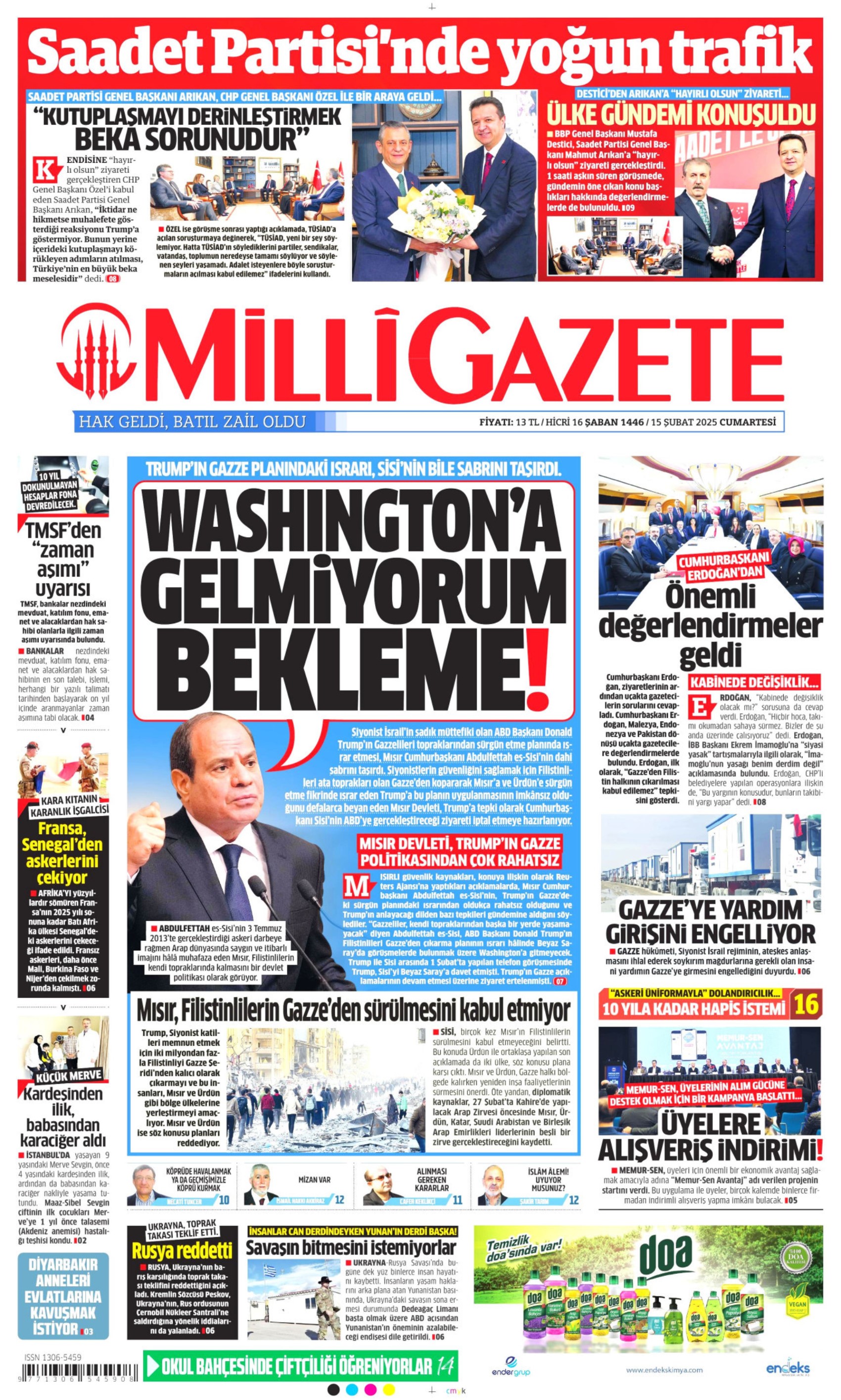 Yandaş medya hedef göstermişti: Gazeteler, TÜSİAD'a yönelik açılan soruşturmayı nasıl gördü? (15 Şubat 2025 gazete manşetleri)