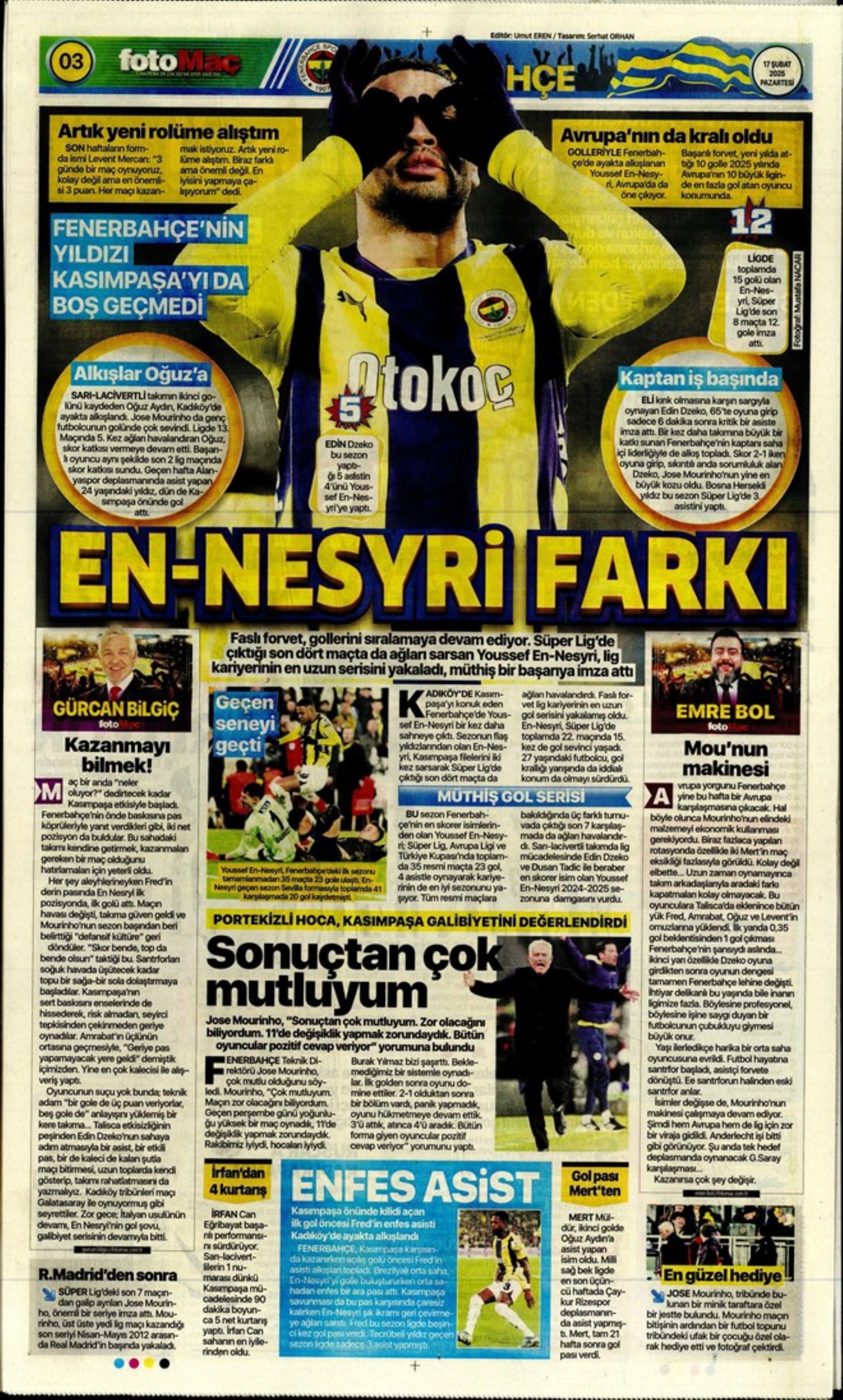 Sporda günün manşetleri... Fenerbahçe doludizgin: Okan Buruk'tan derbi öncesi revizyon kararı